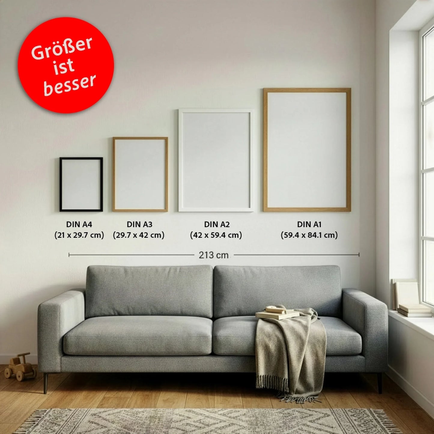 wallart size guide Posters
