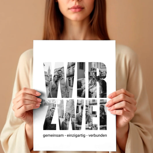 Frau mit Poster