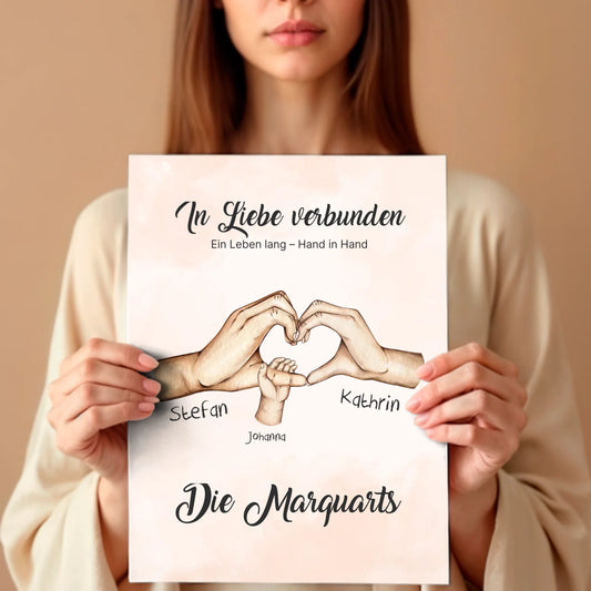 Frau mit Poster