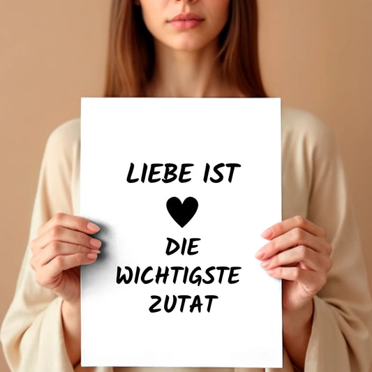 Frau mit Poster