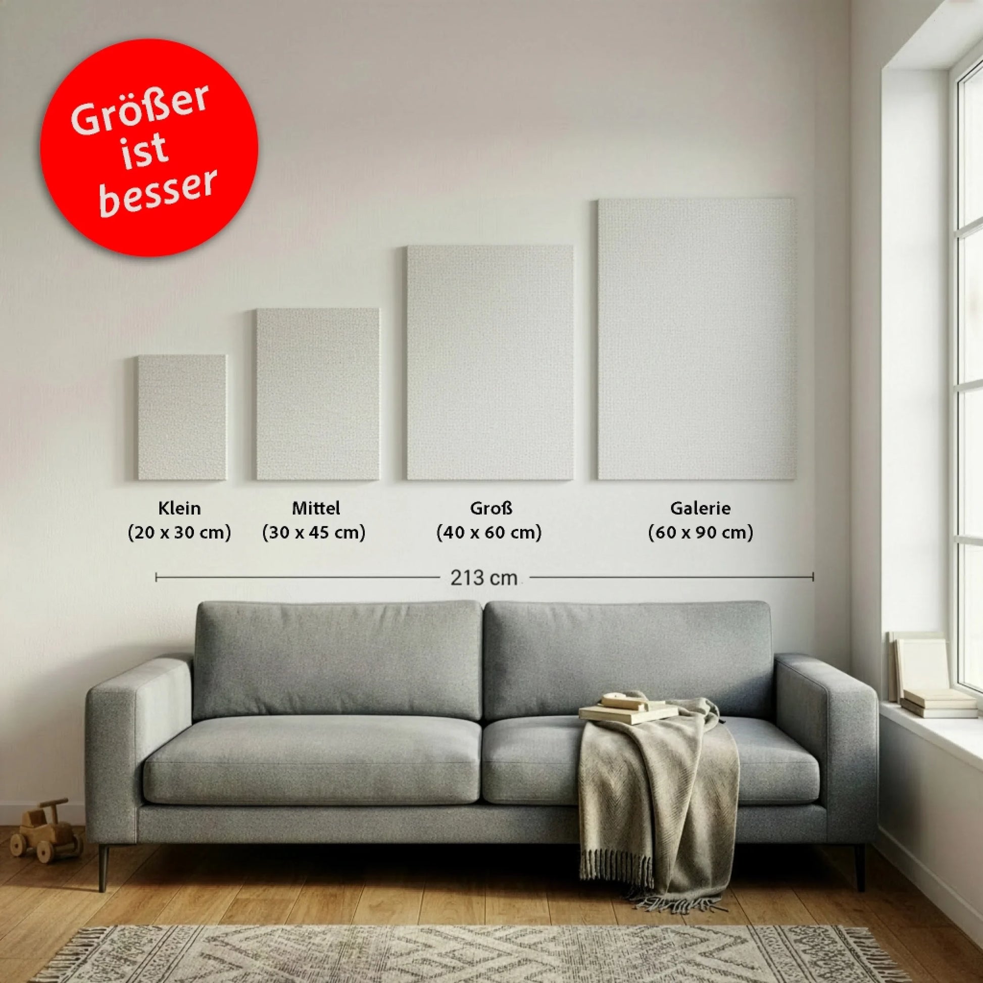wallart size guide canvas