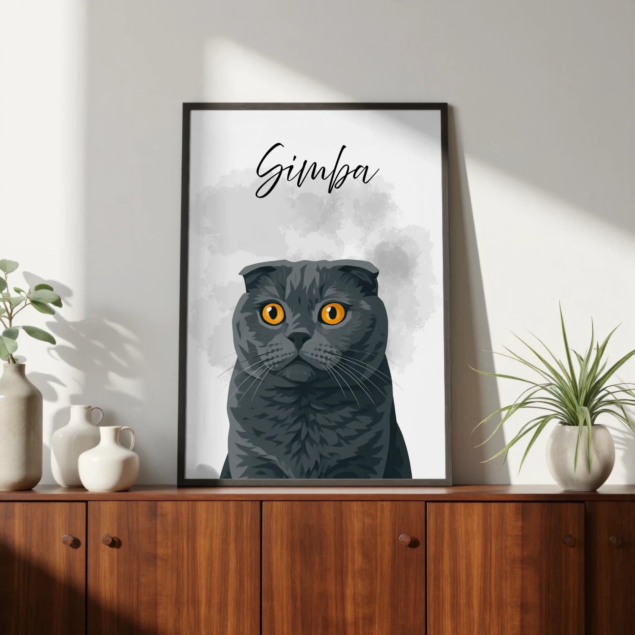Black standing on dresser