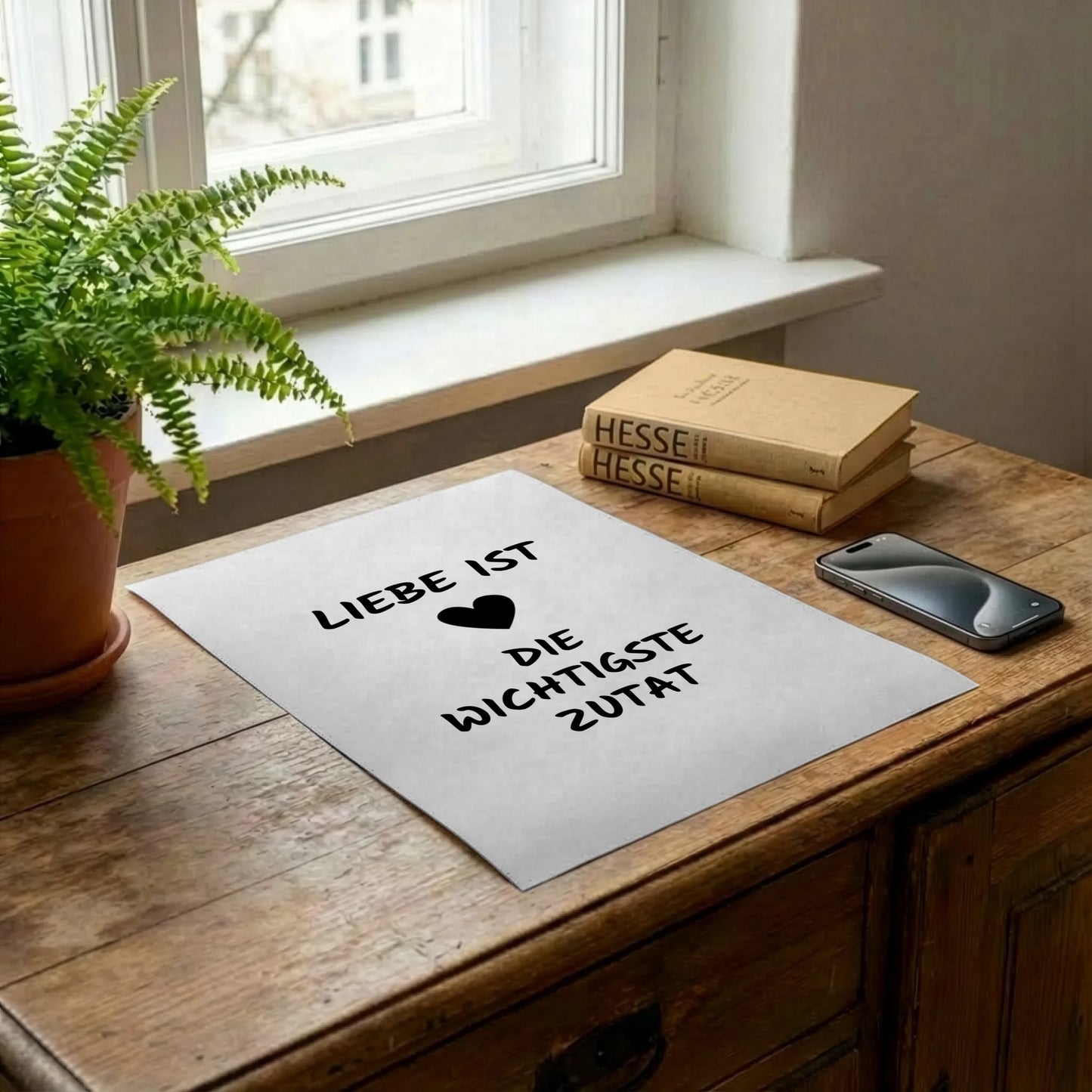 Poster auf Kommode
