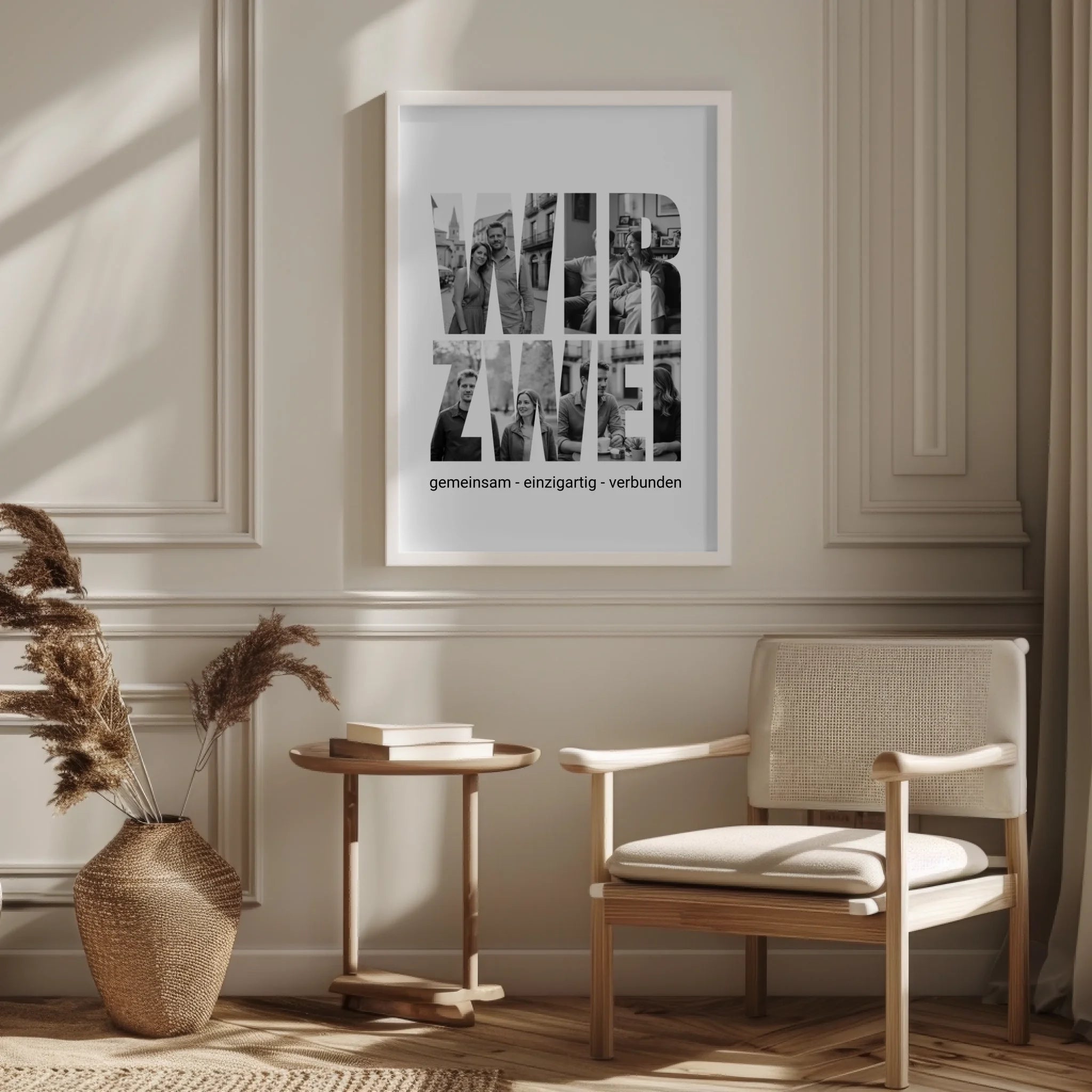 white in room on wall