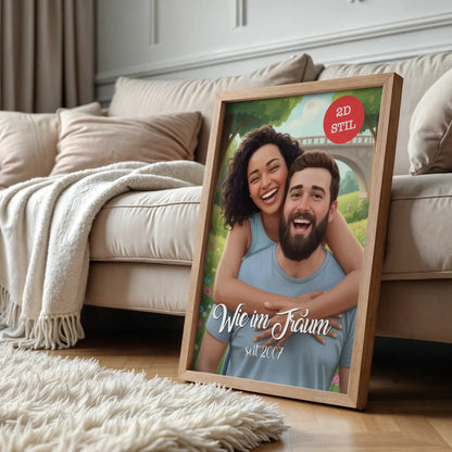 Wood standing at sofa