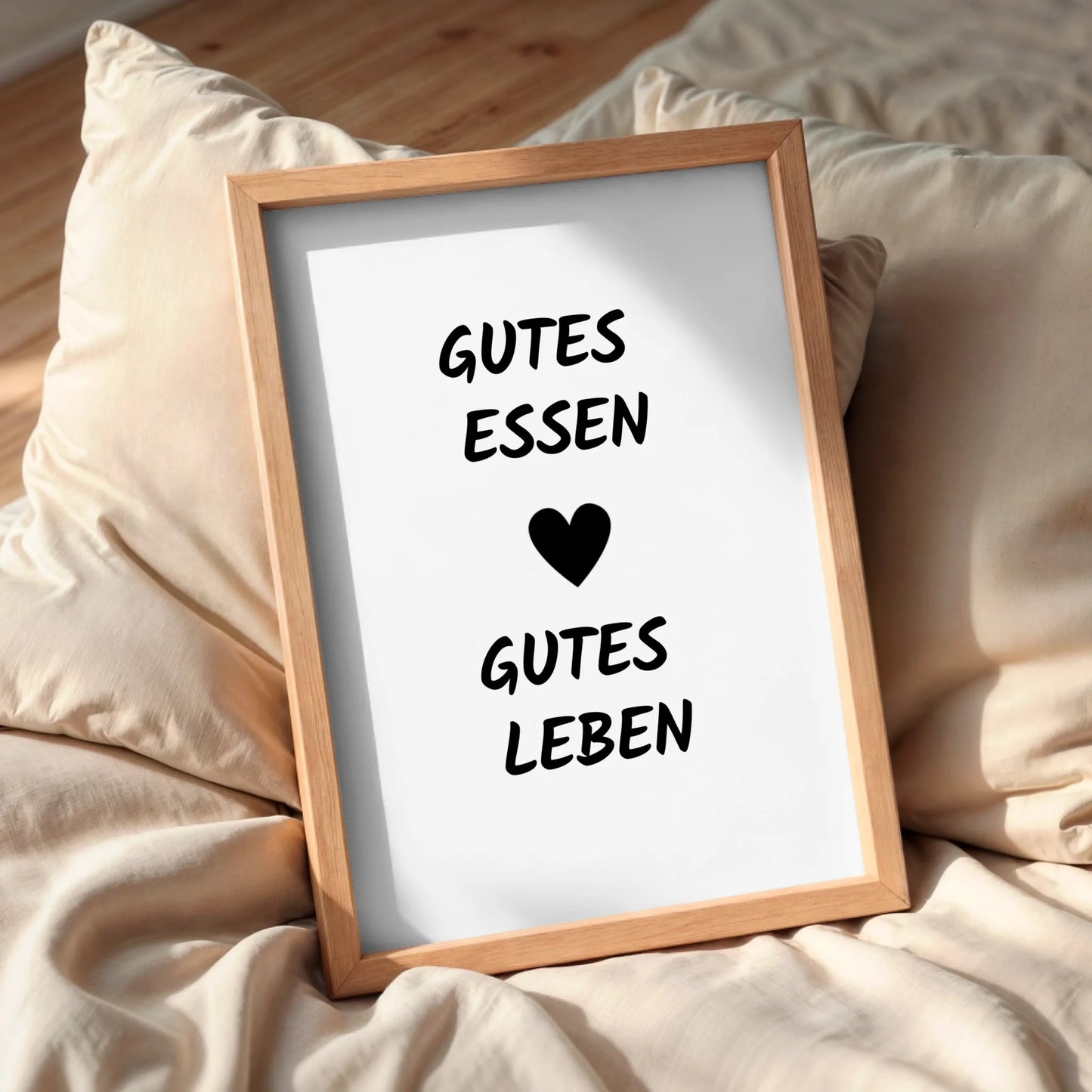 Wood on cushion