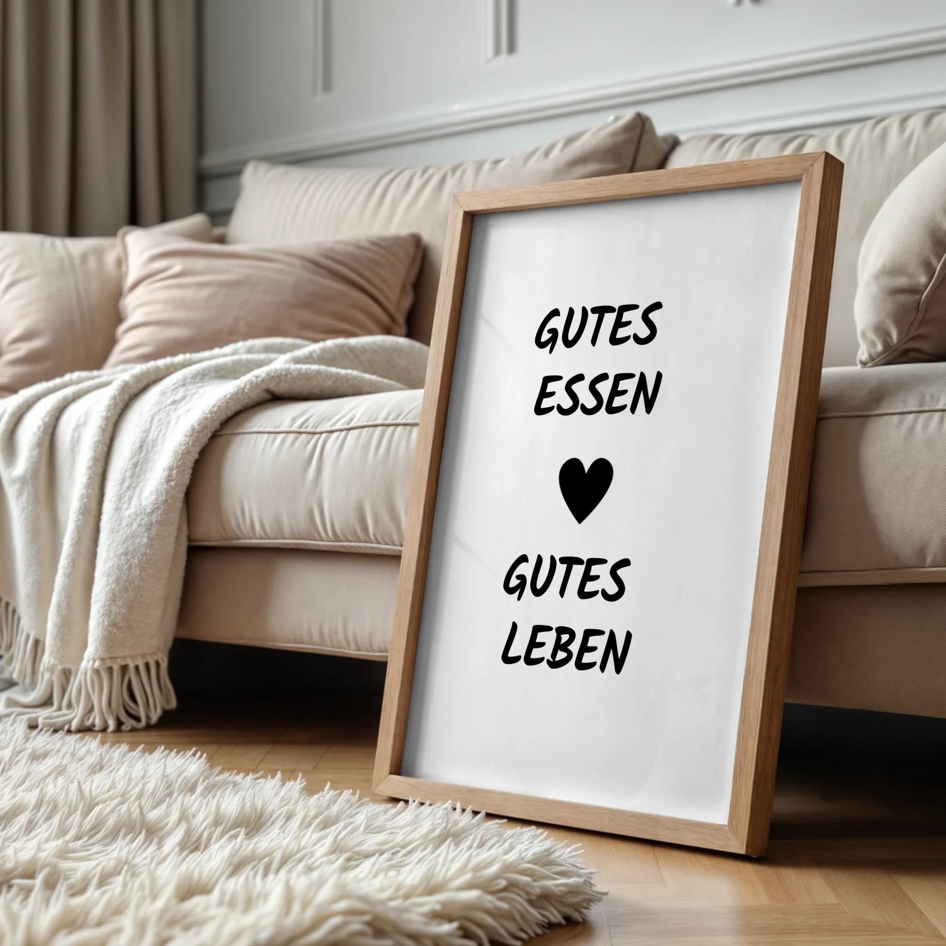 Wood standing at sofa