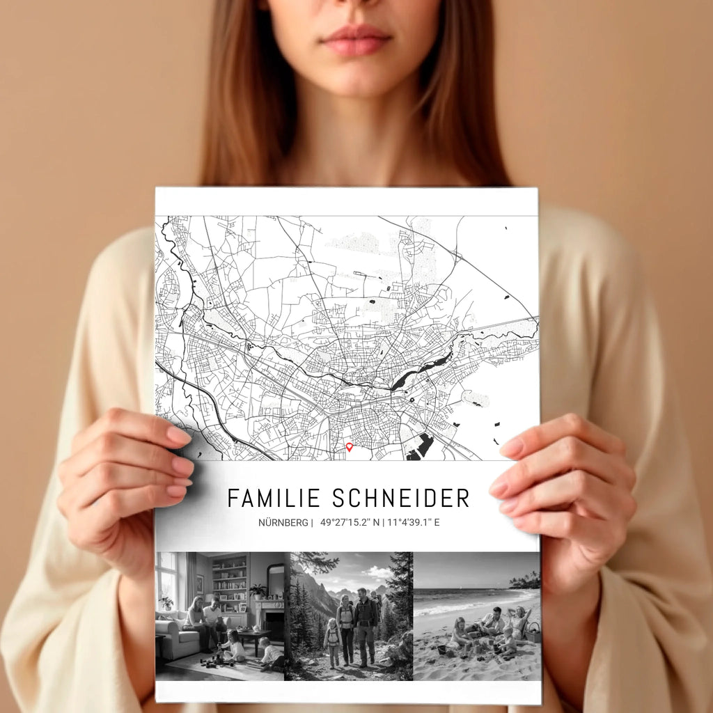 Frau mit Poster
