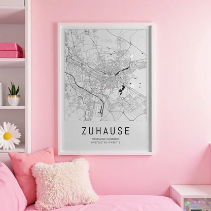 White pink wall