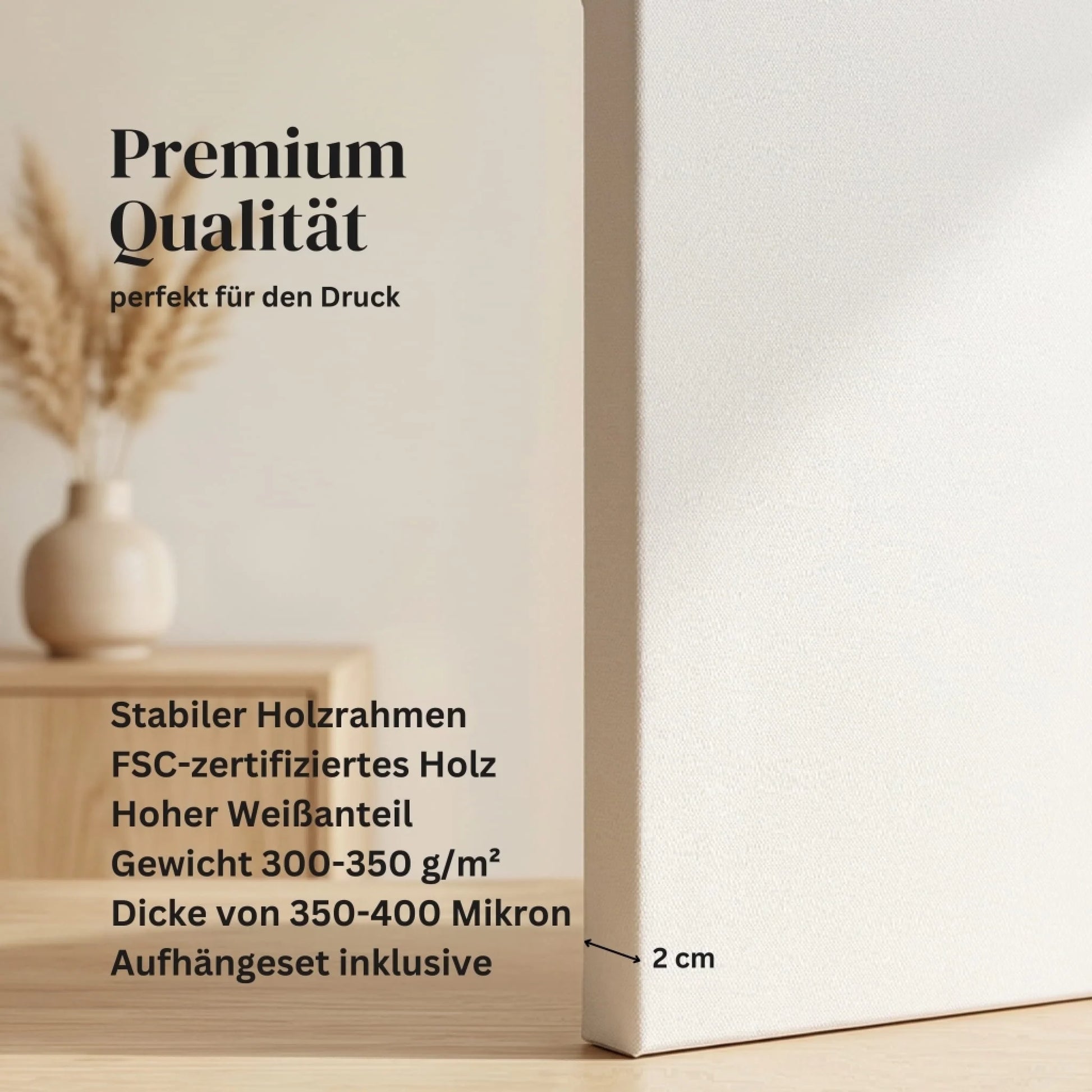 Leinwand Details Mockup