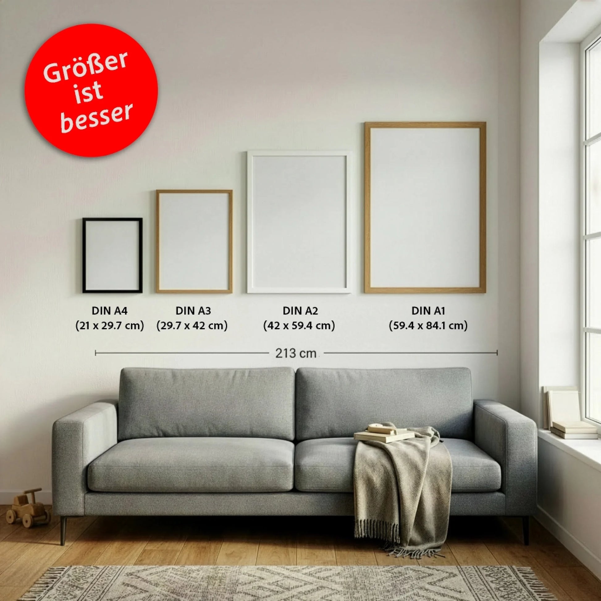 wallart size guide Posters