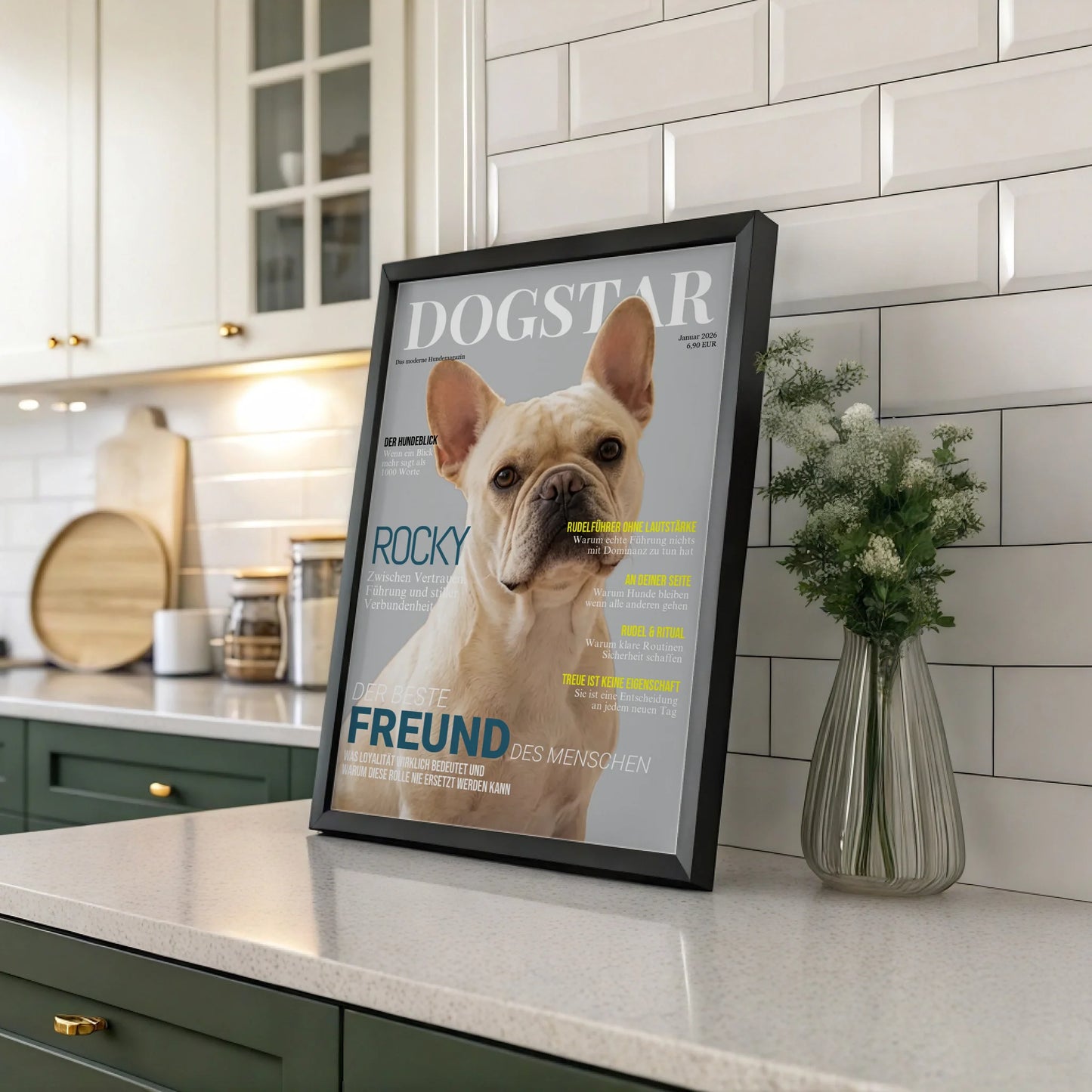 Black on kitchen desk