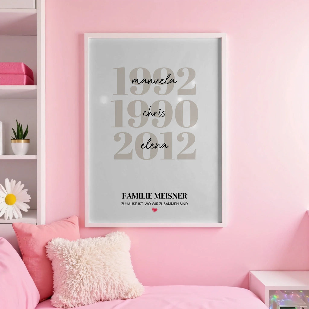 White pink wall