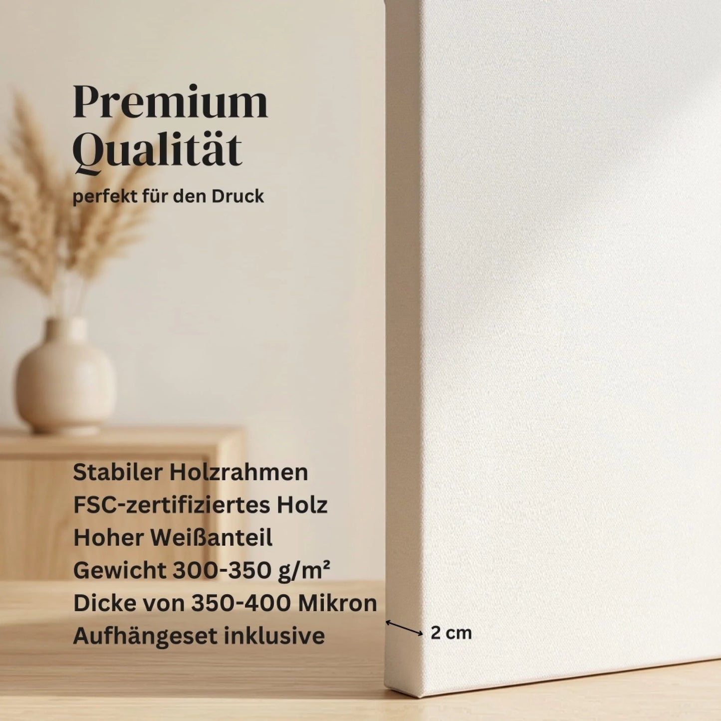 Leinwand Details Mockup