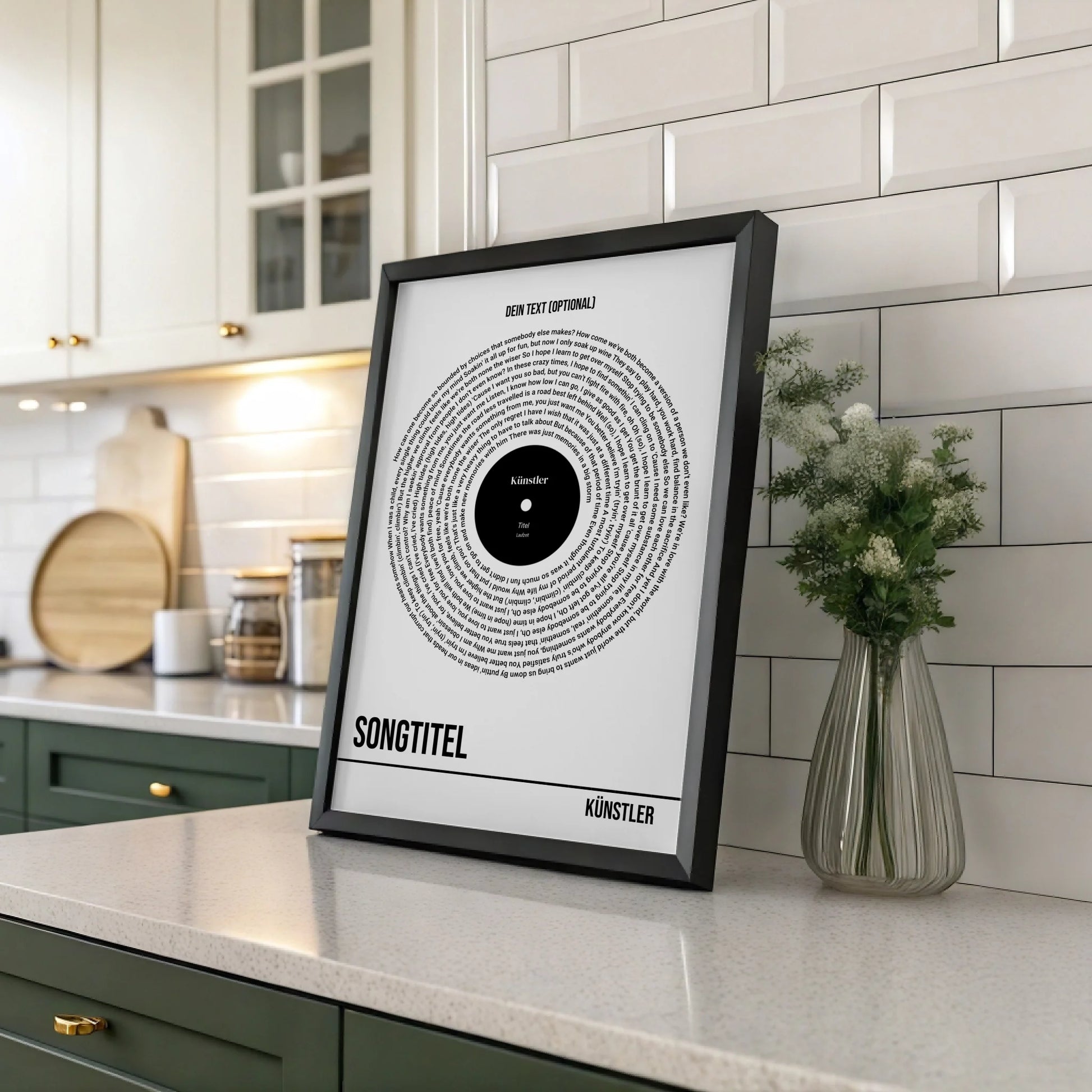 Black on kitchen desk