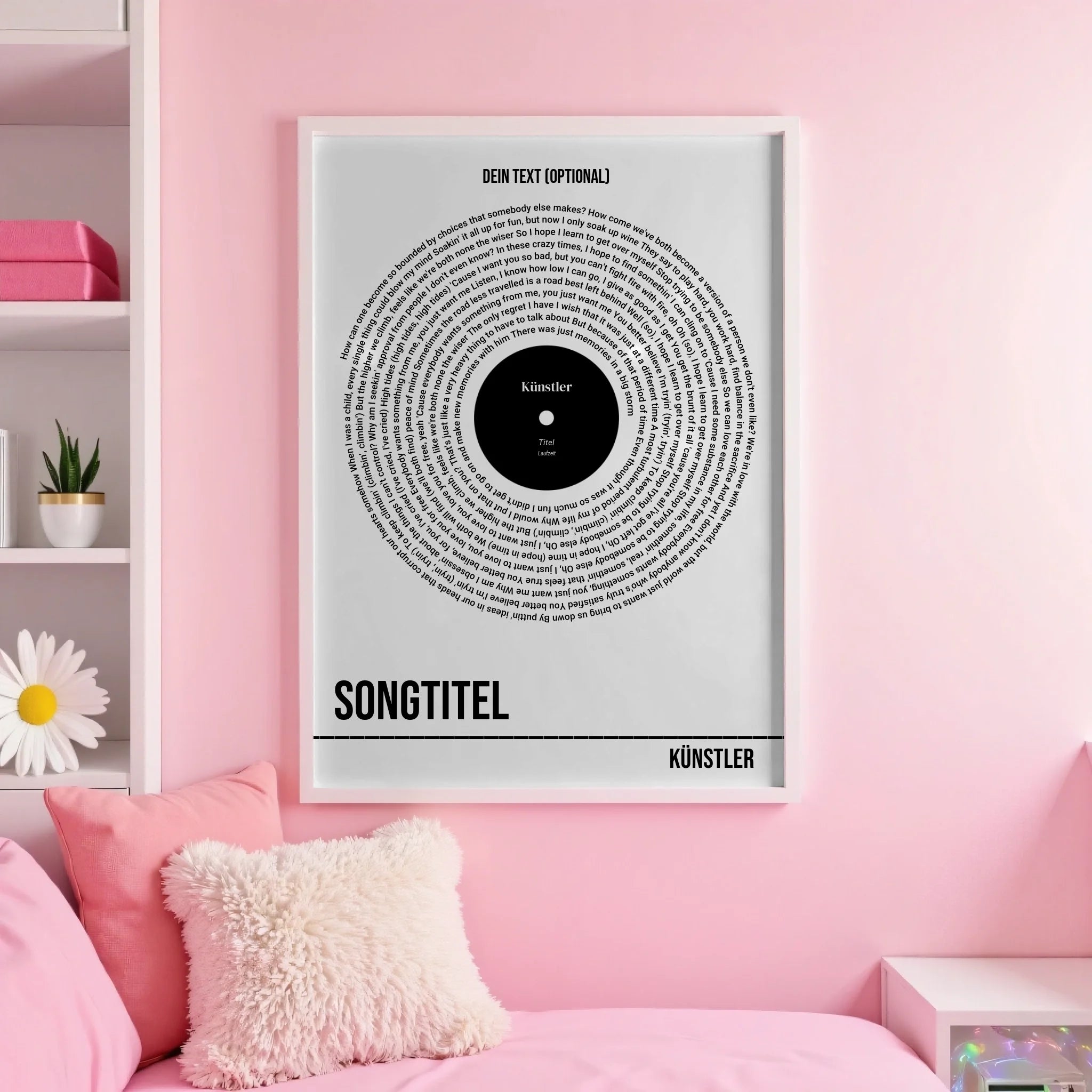 White pink wall