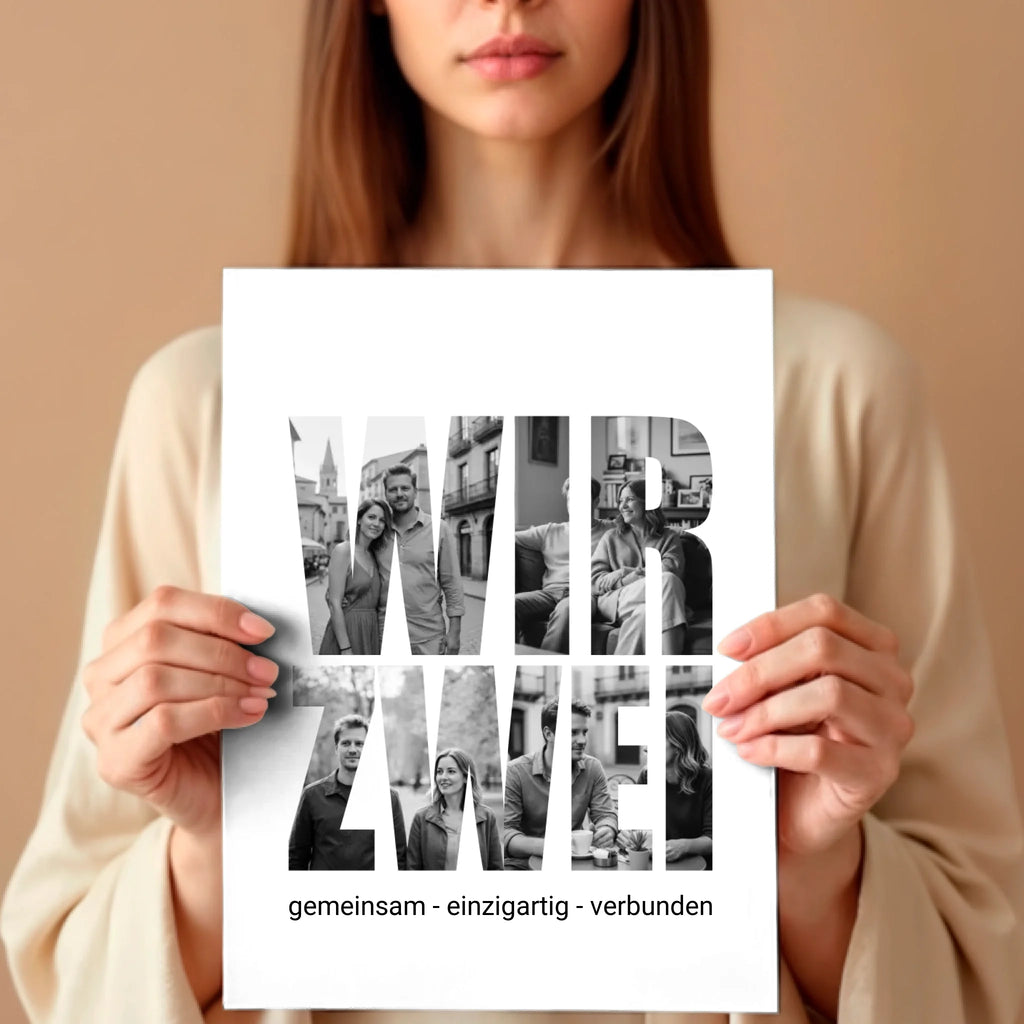 Frau mit Poster