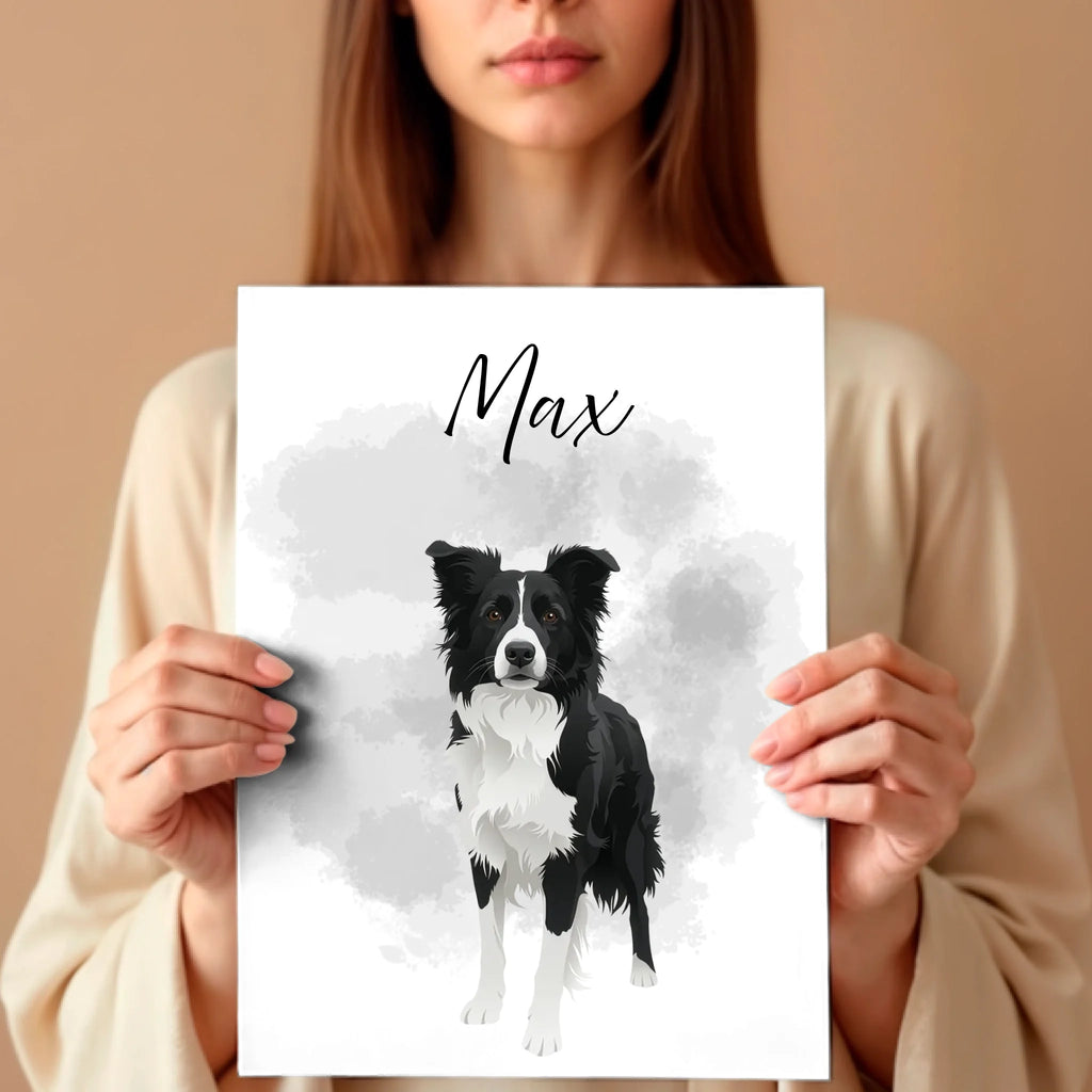 Frau mit Poster