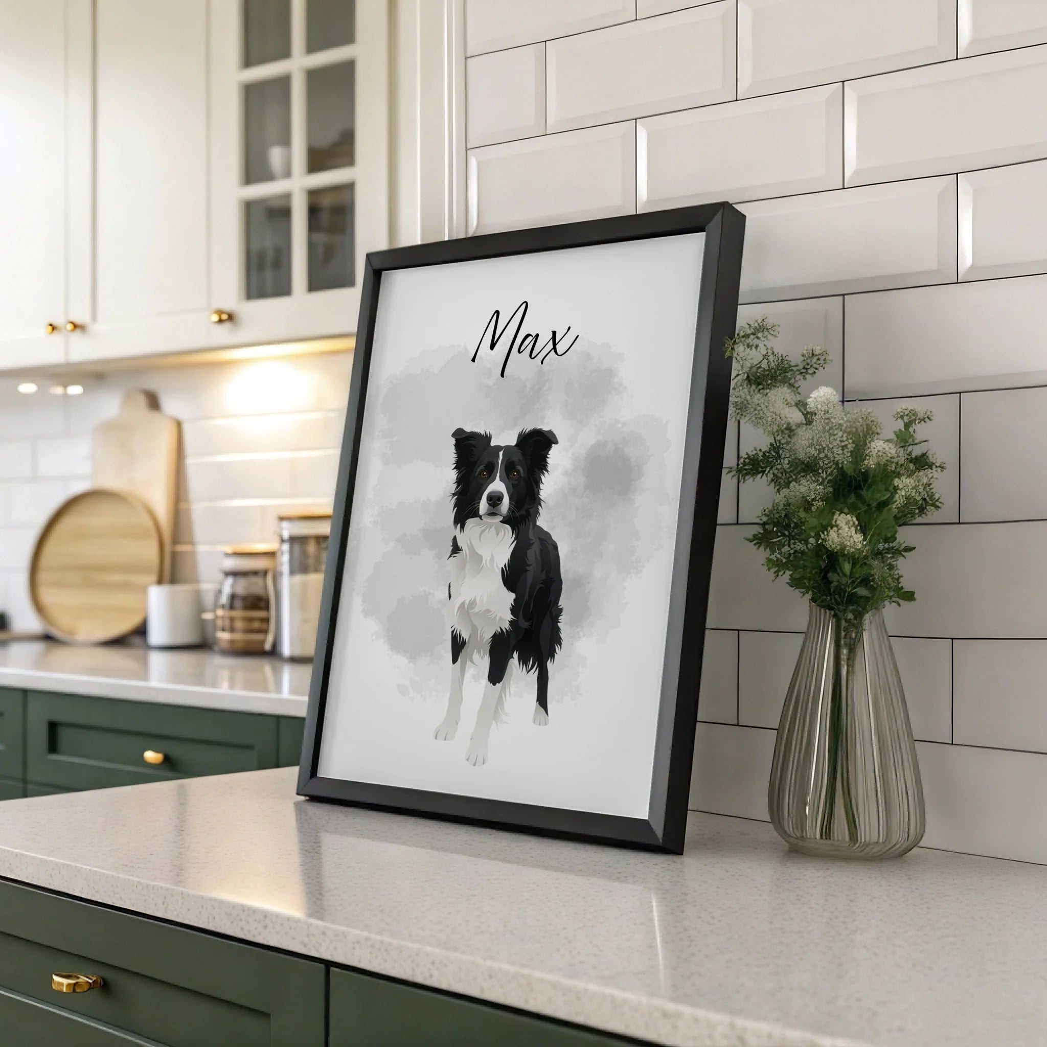 Black on kitchen desk
