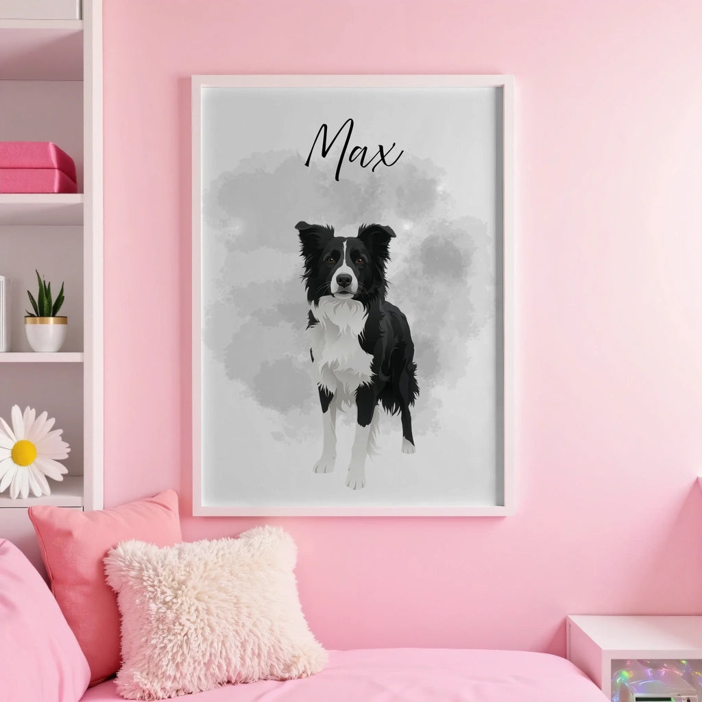 White pink wall