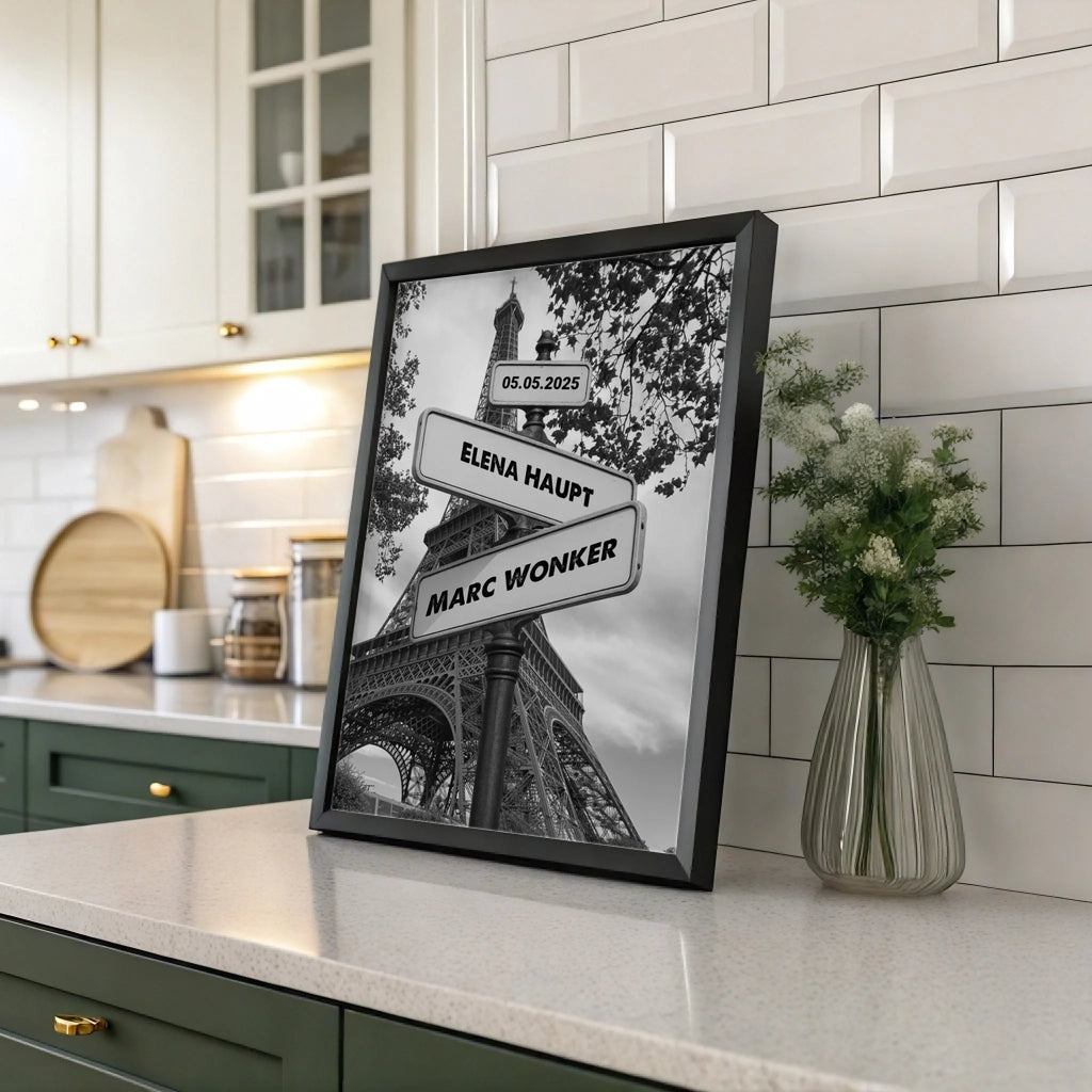 Black on kitchen desk