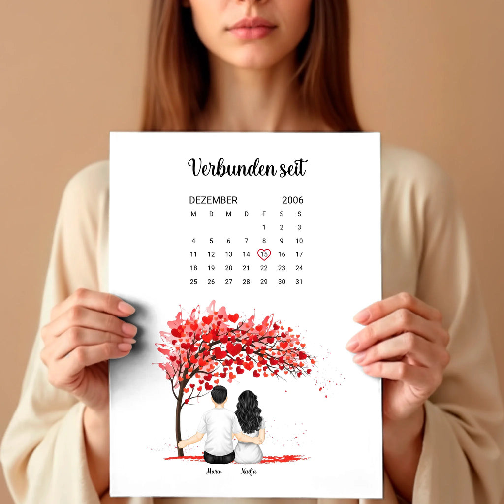 Frau mit Poster