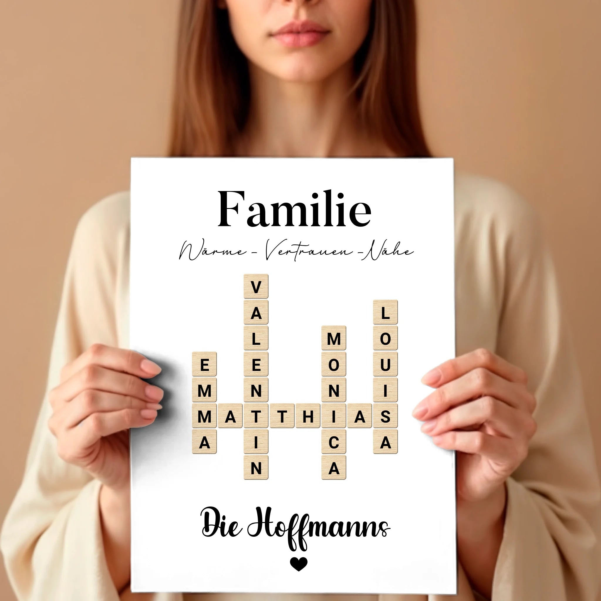 Frau mit Poster