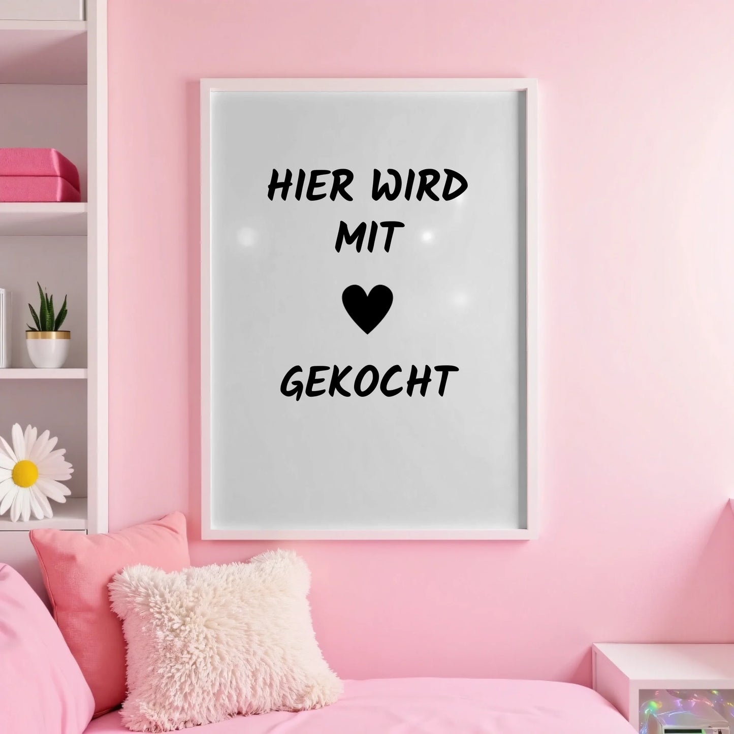 White pink wall