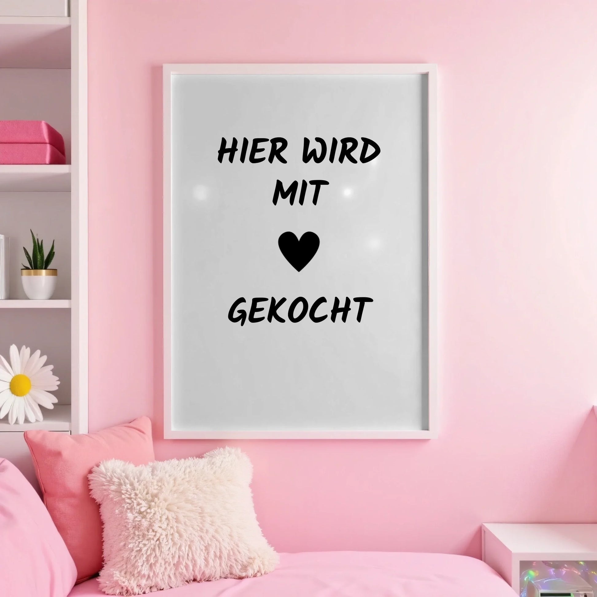 White pink wall