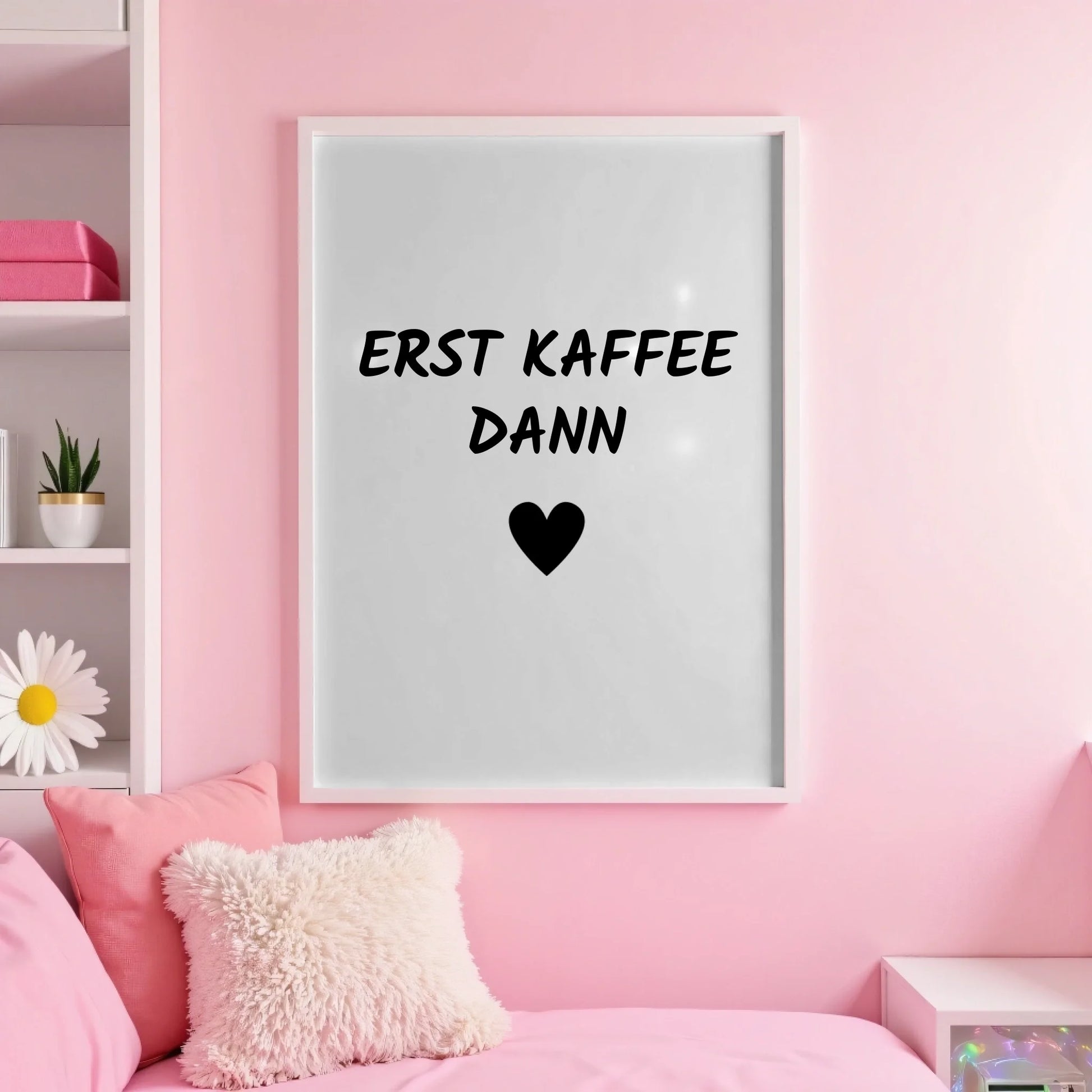 White pink wall