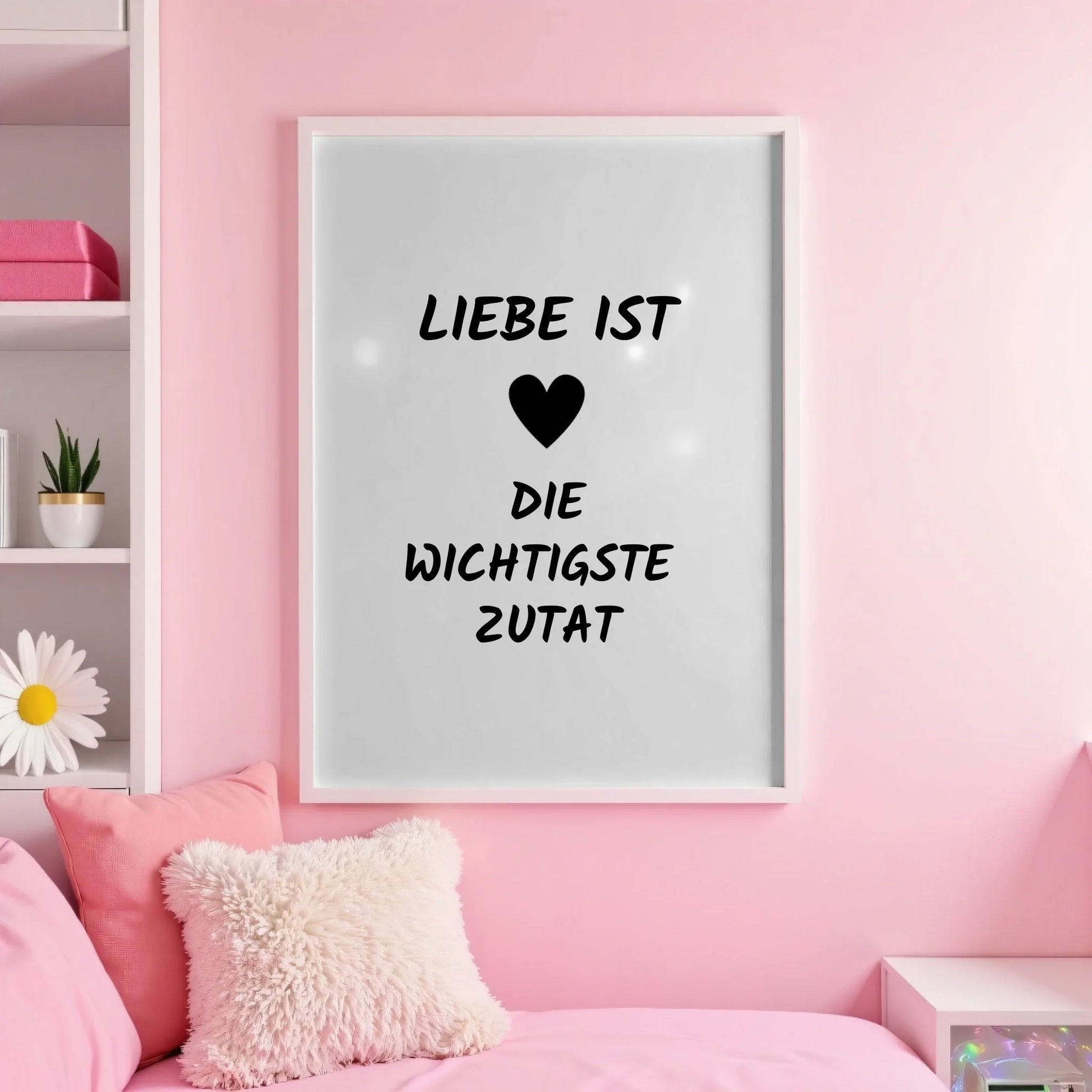 White pink wall