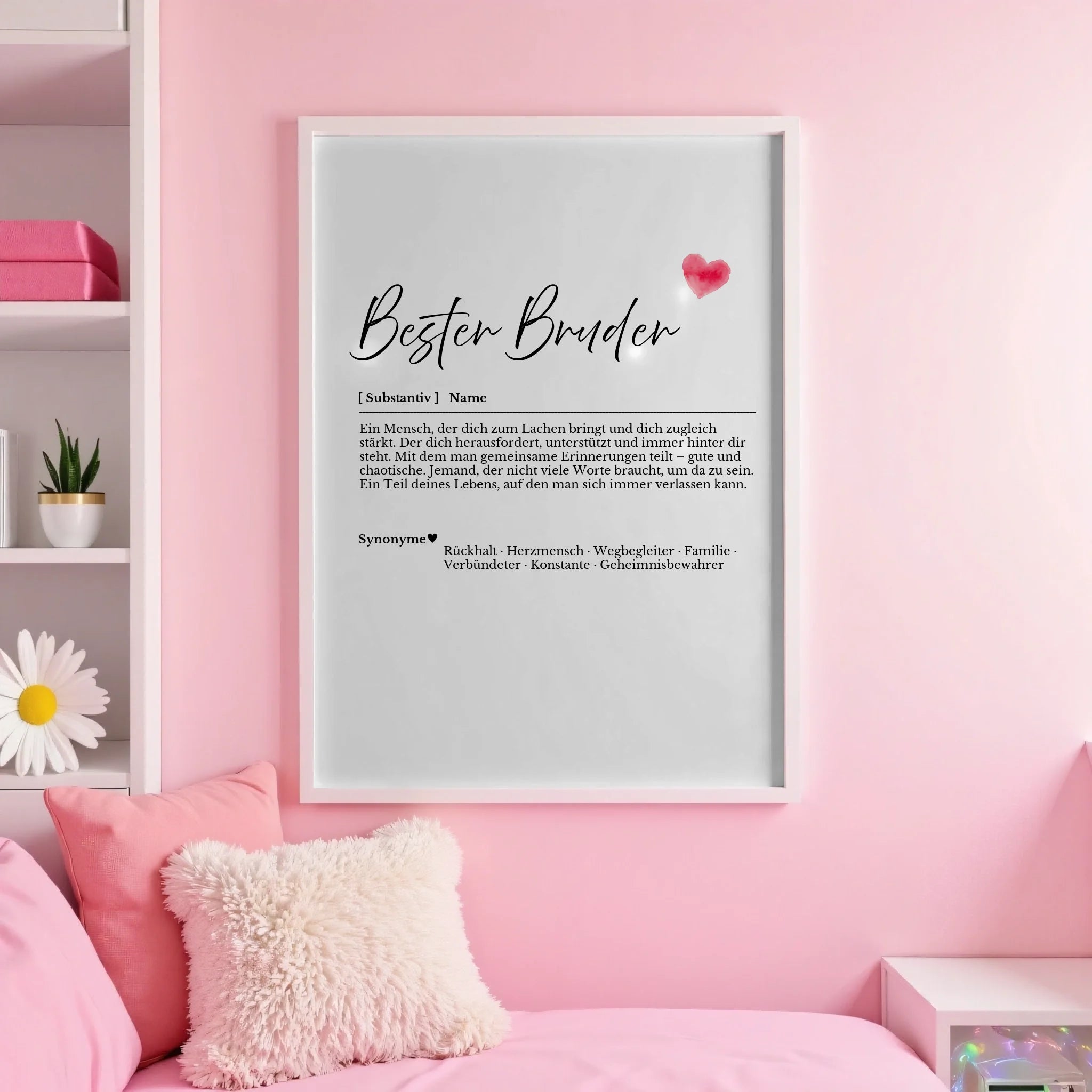 White pink wall