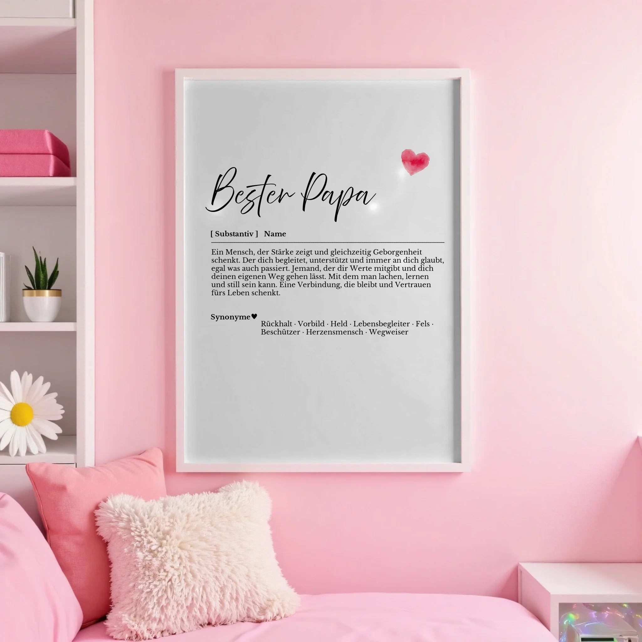 White pink wall