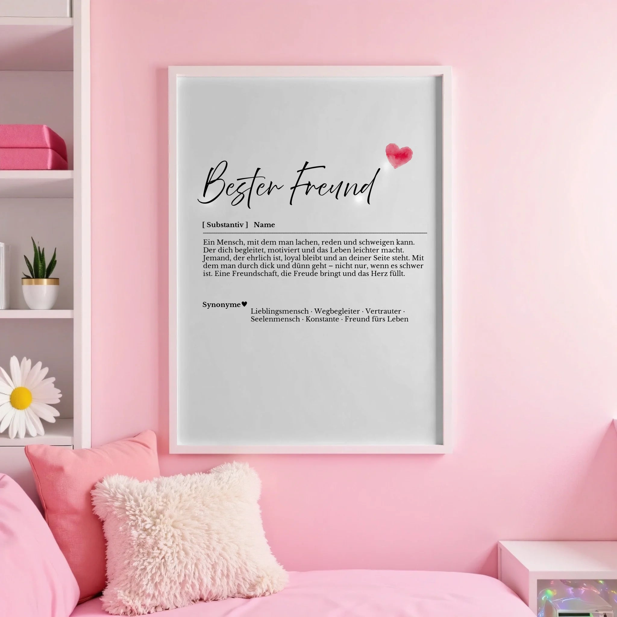 White pink wall