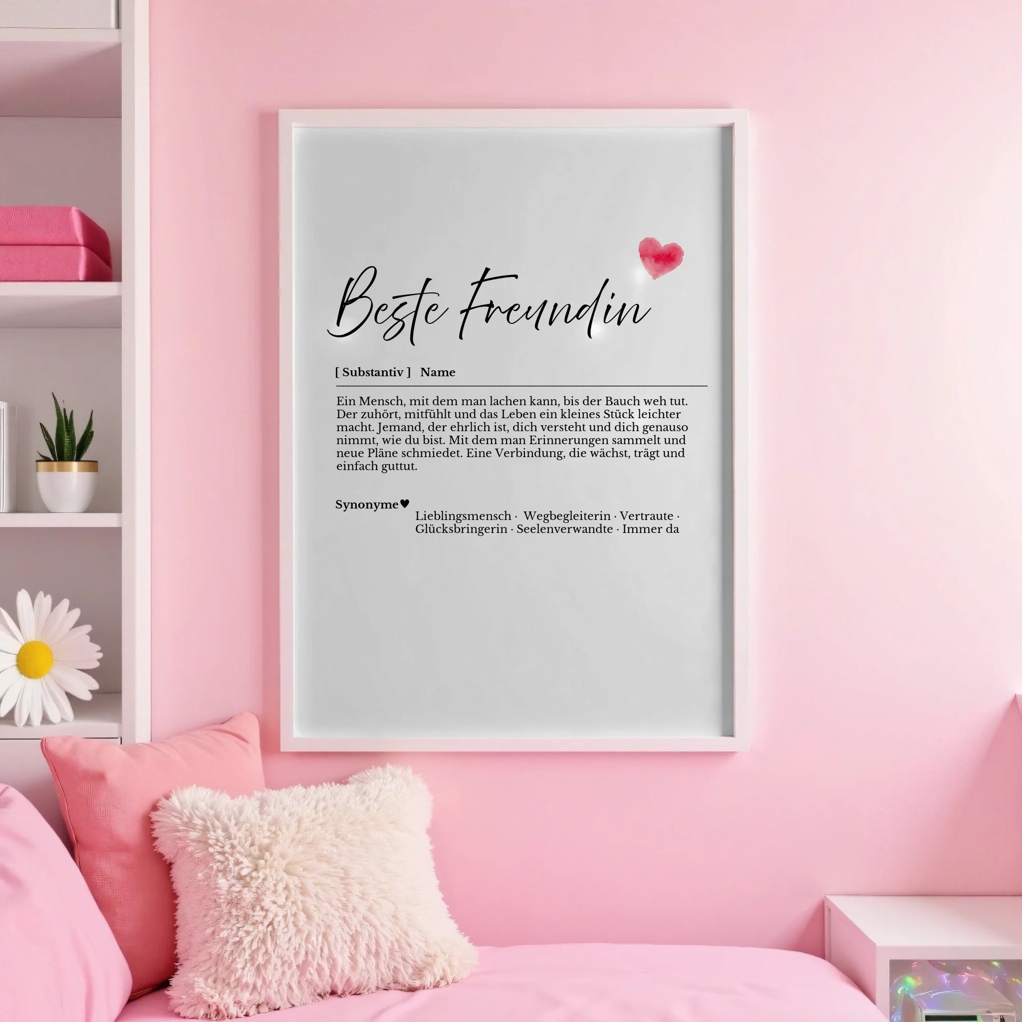 White pink wall