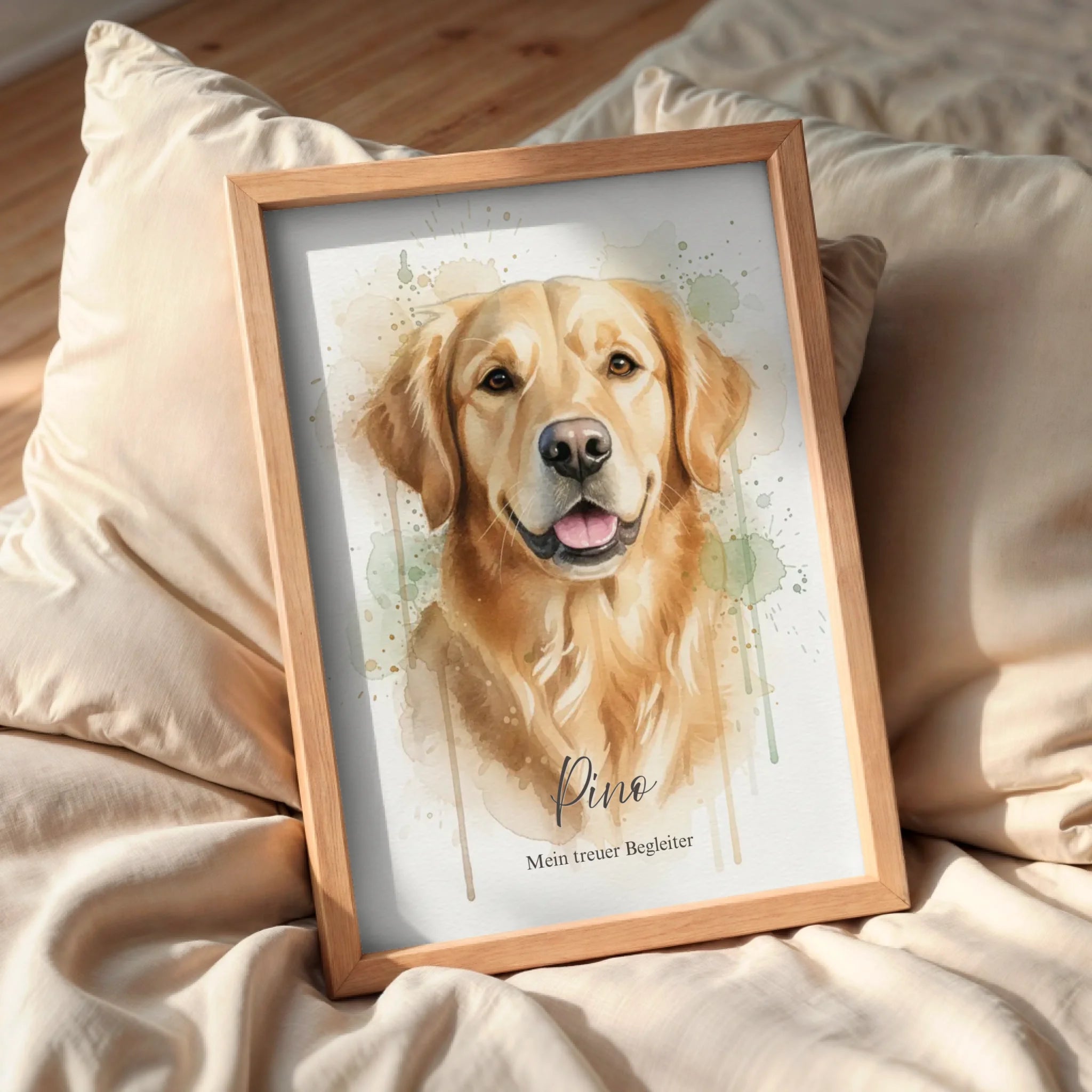 Wood on cushion