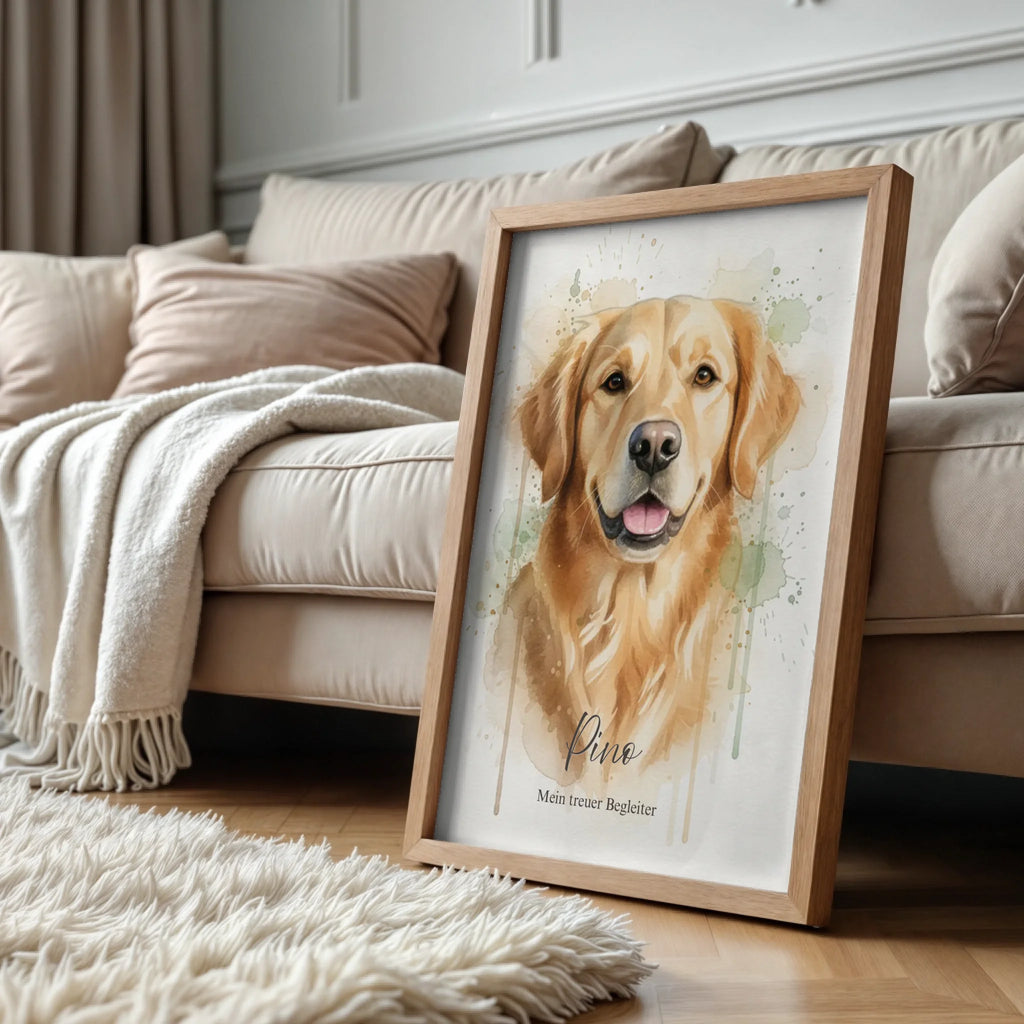 Wood standing at sofa