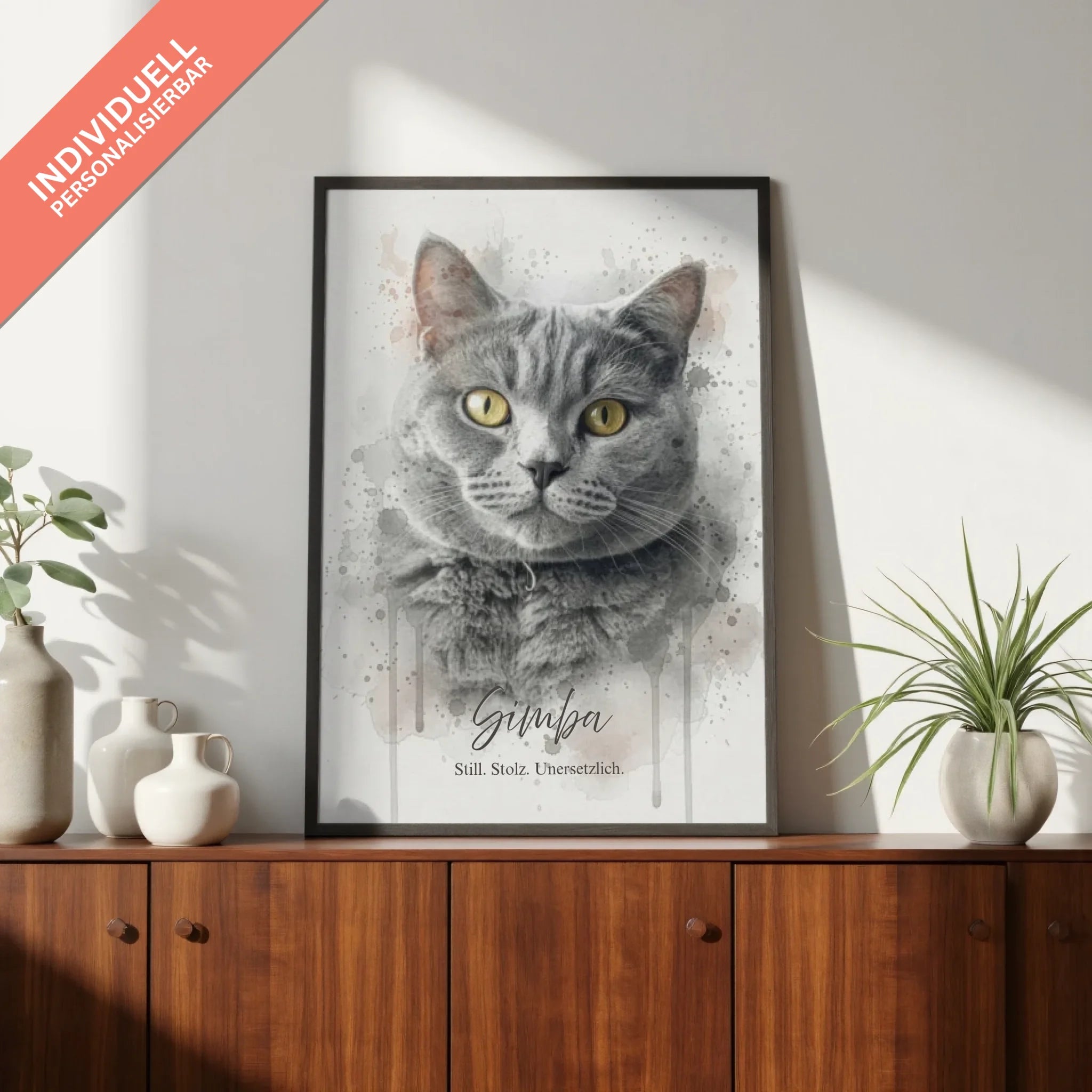 Black standing on dresser