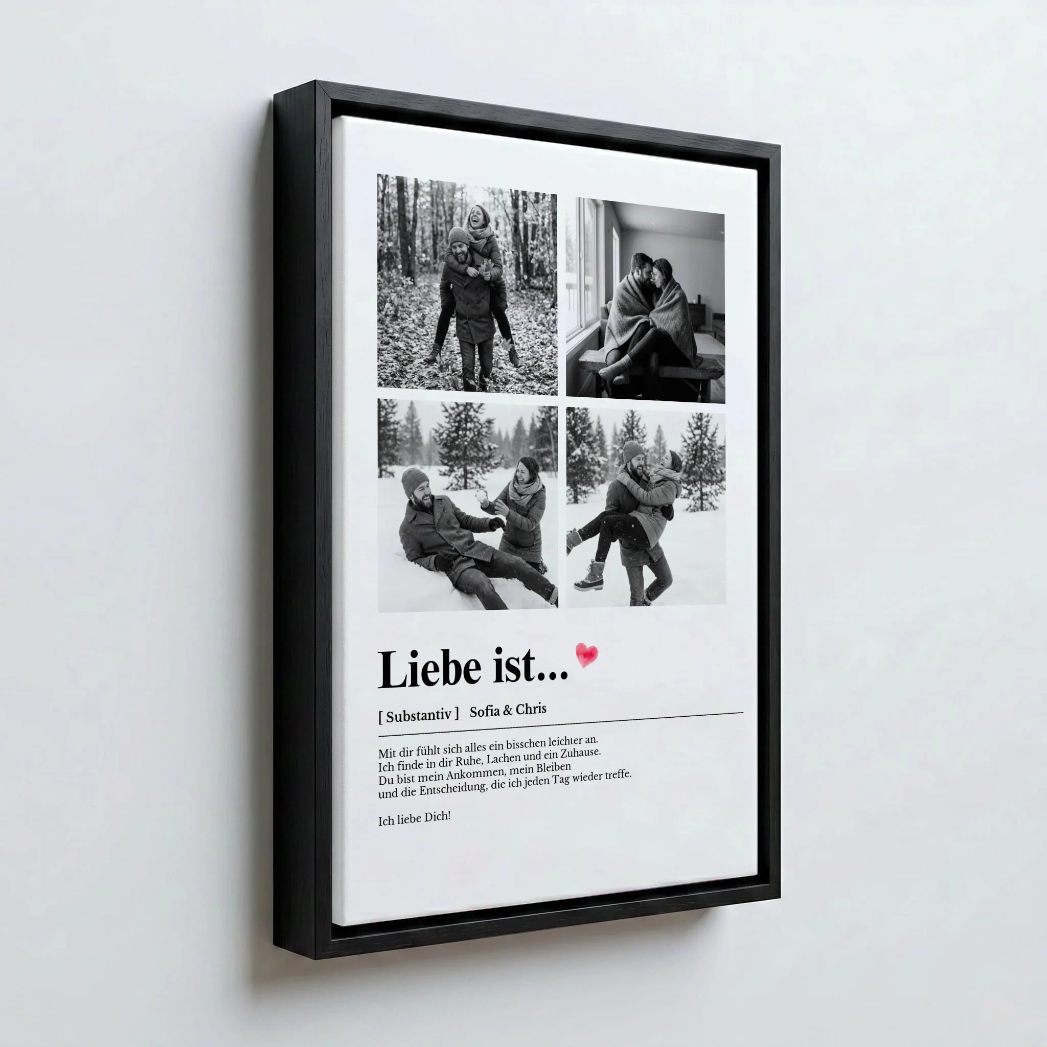 Perspektive Wand 23 black frame canvas