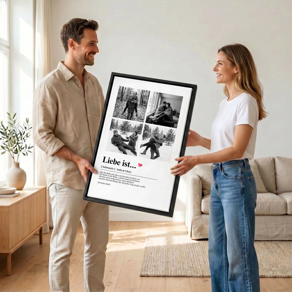 Paar mit Leinwand 23 canvas black