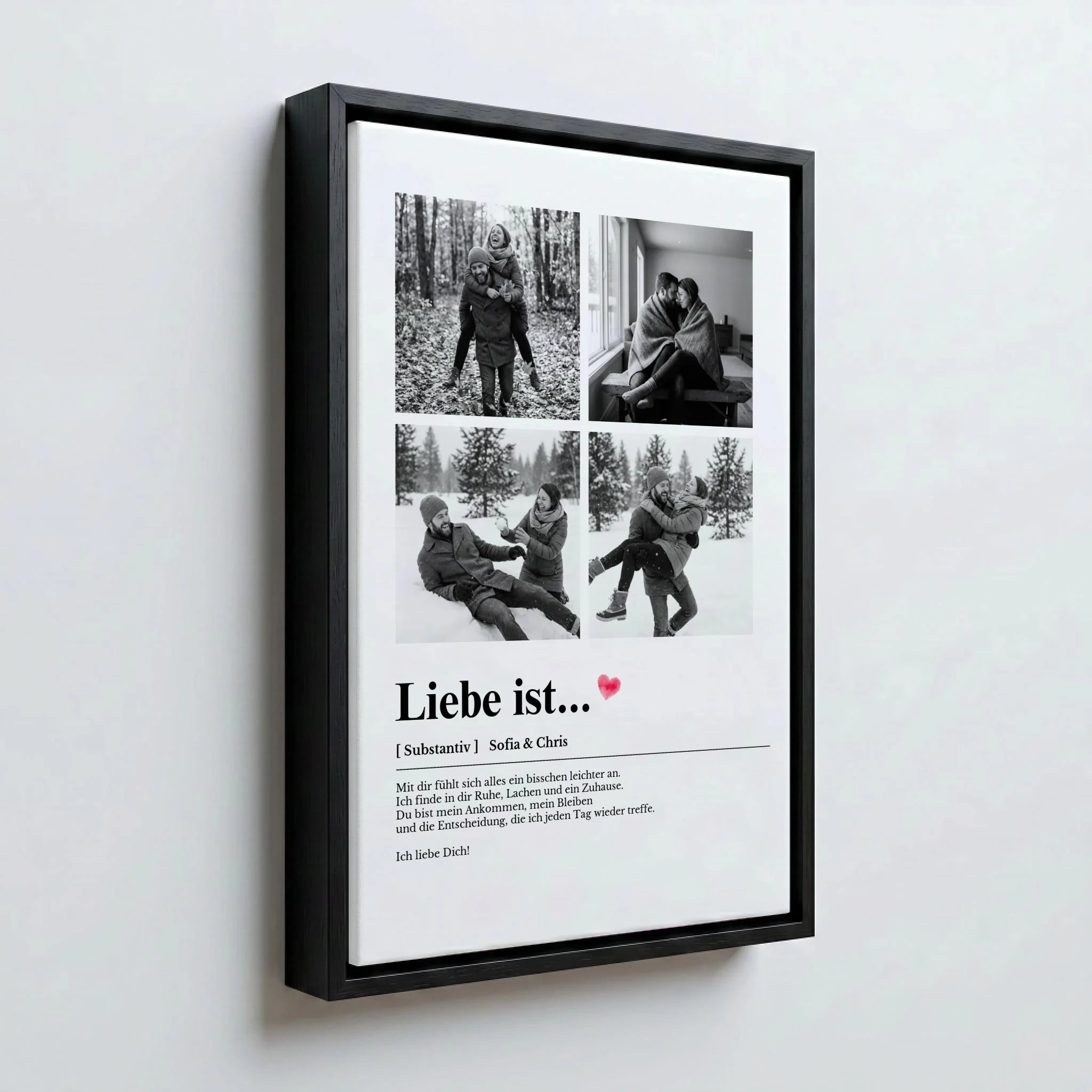 Perspektive Wand 23 black frame canvas