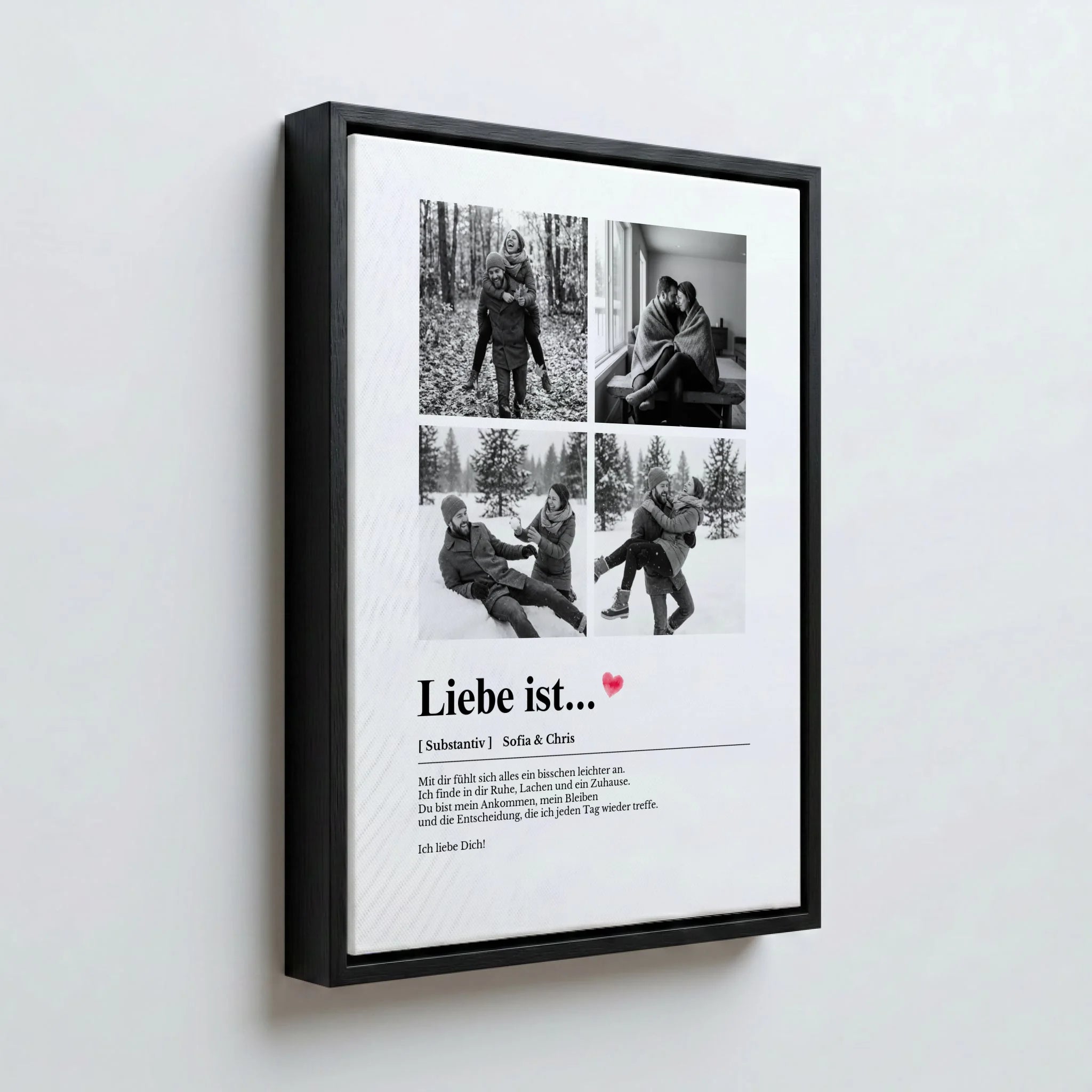 Perspektive Wand 34 black frame canvas