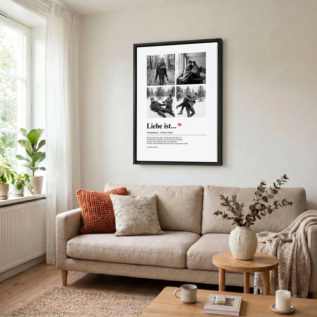 Leinwand Wohnzimmer 34 black