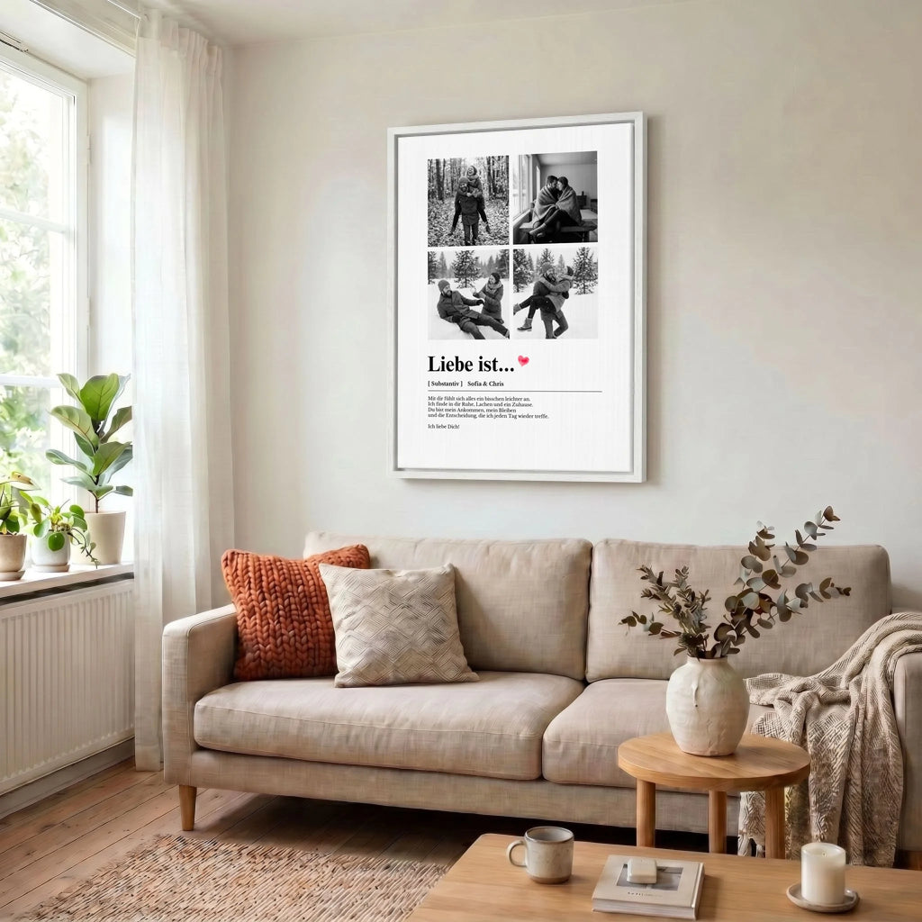 Leinwand Wohnzimmer 34 weiss