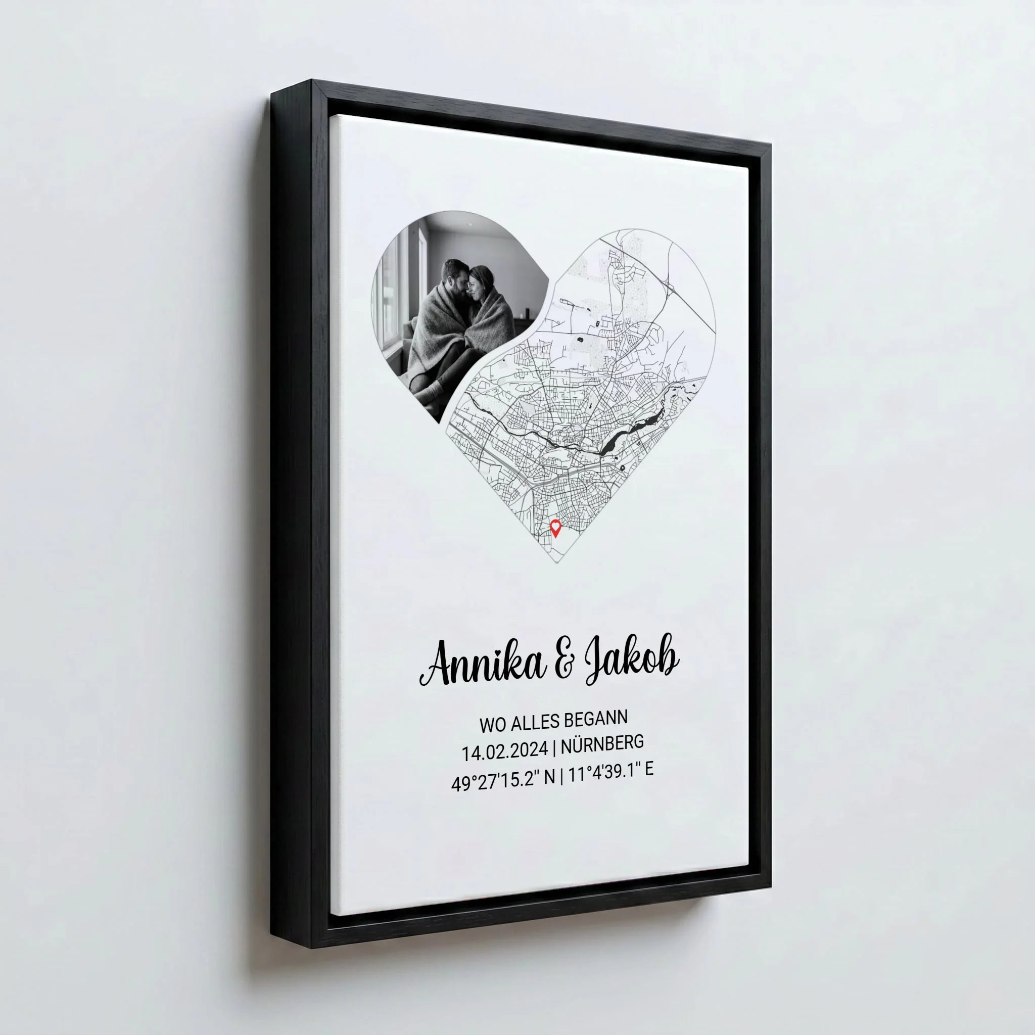 Perspektive Wand 23 black frame canvas