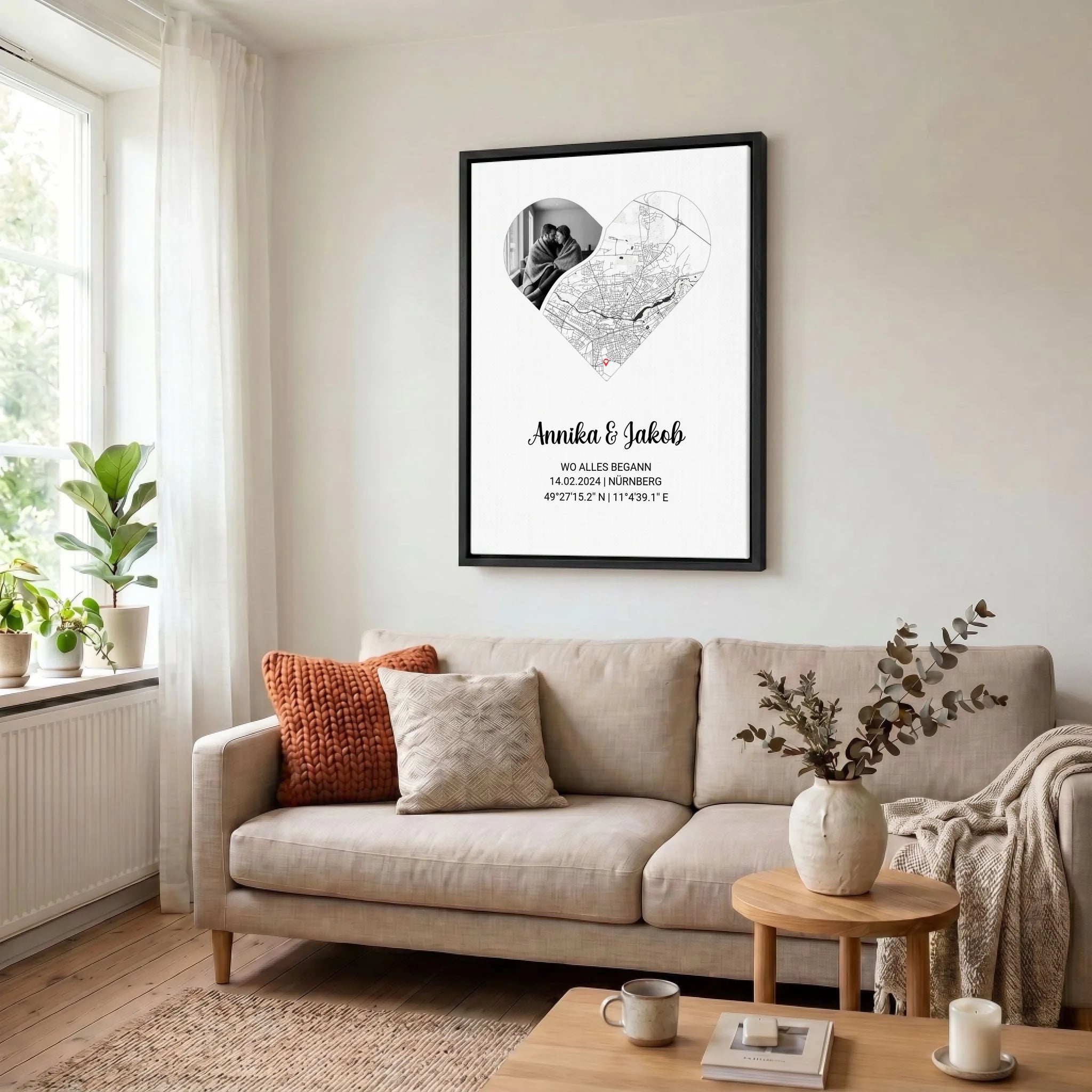 Leinwand Wohnzimmer 34 black