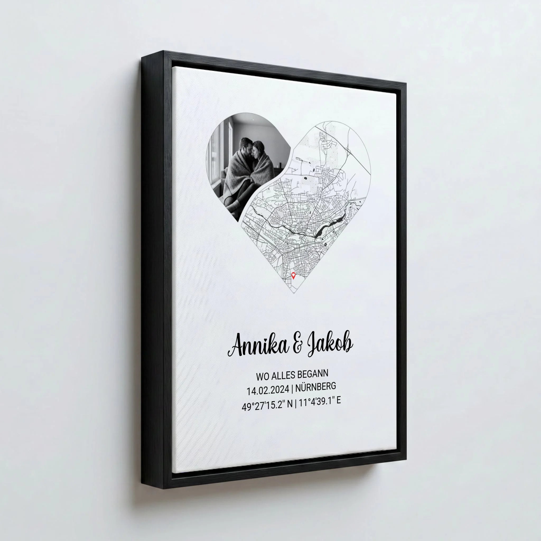 Perspektive Wand 34 black frame canvas