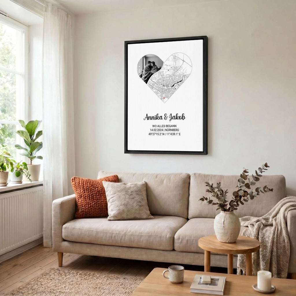 Leinwand Wohnzimmer 34 black