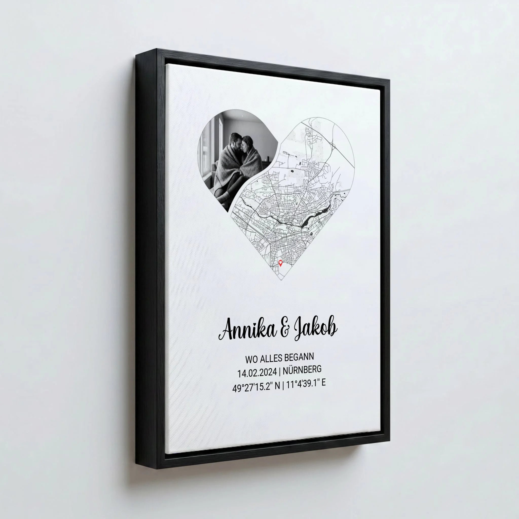 Perspektive Wand 34 black frame canvas