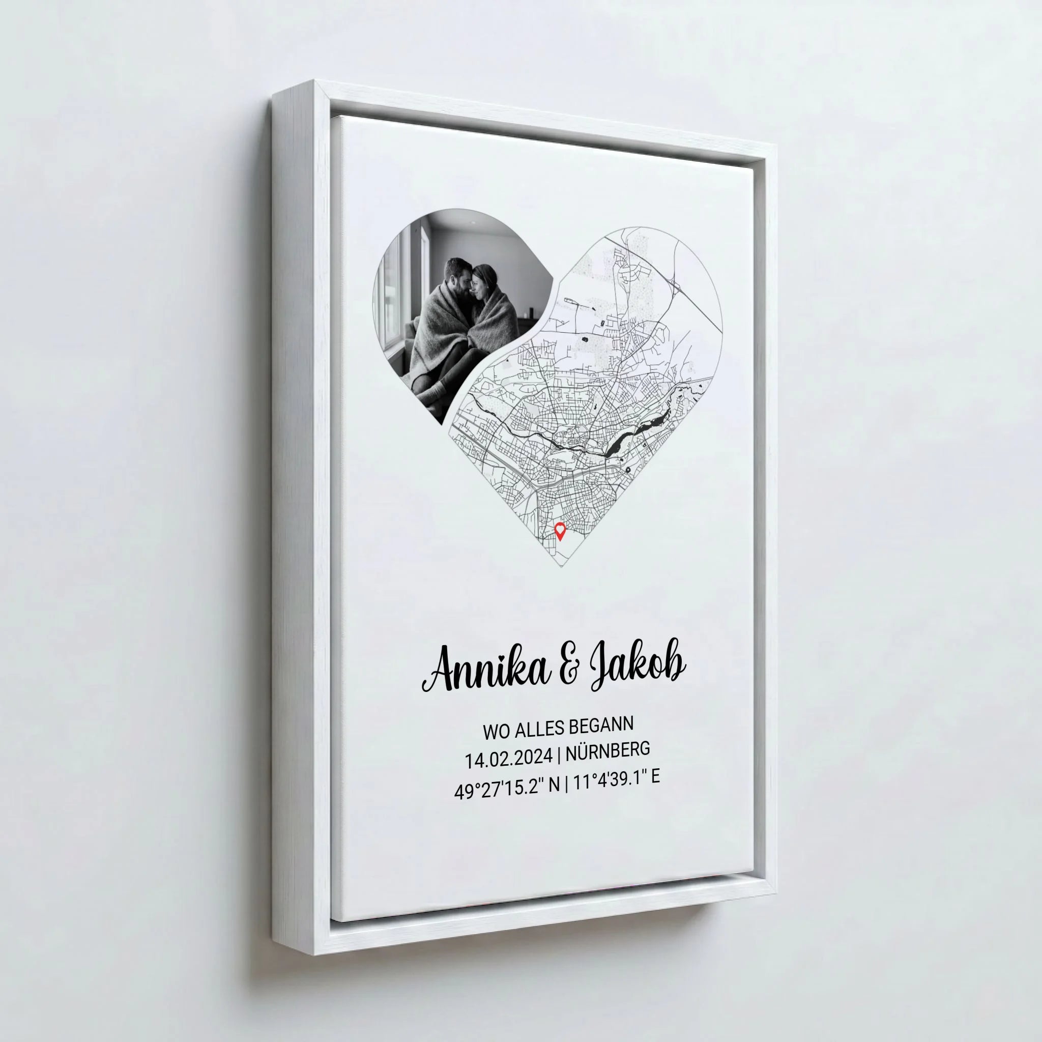 Perspektive Wand 23weiss frame canvas